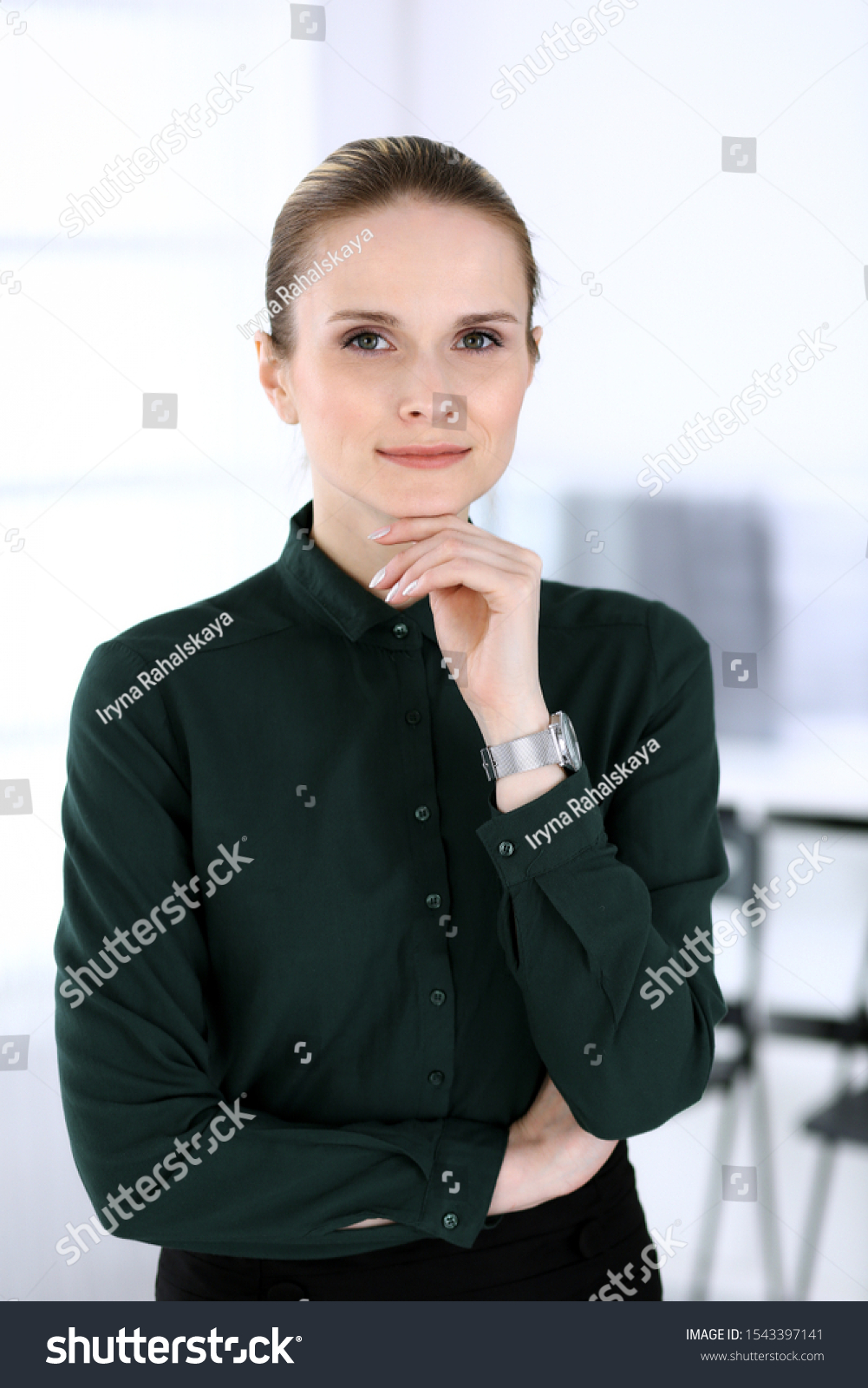 Business Woman Headshot Modern Office Secretary Stock Photo 1543397141 ...