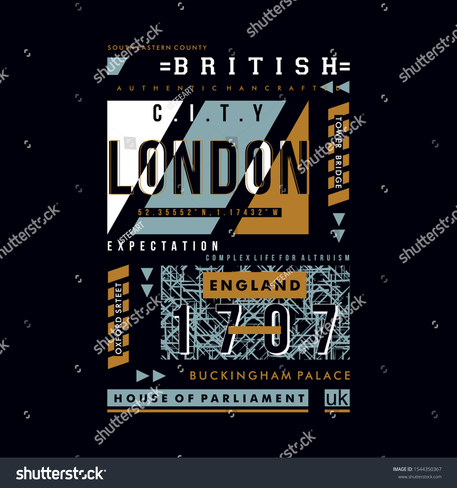 United Kingdom Typography Graphic Design T Stock Vector (Royalty Free ...