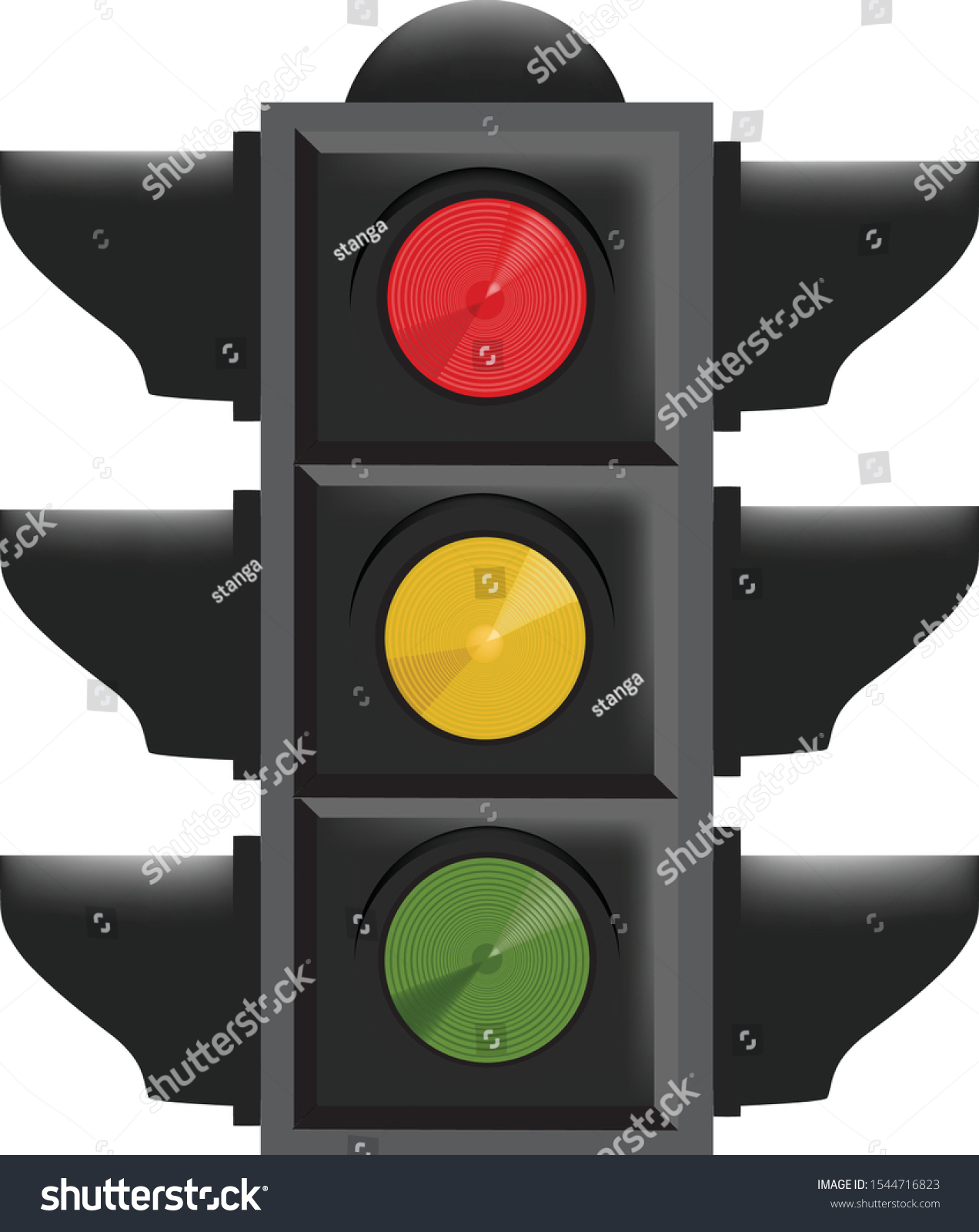 Traffic Light Traffic Indicator Red Yellow Stock Vector (Royalty Free ...