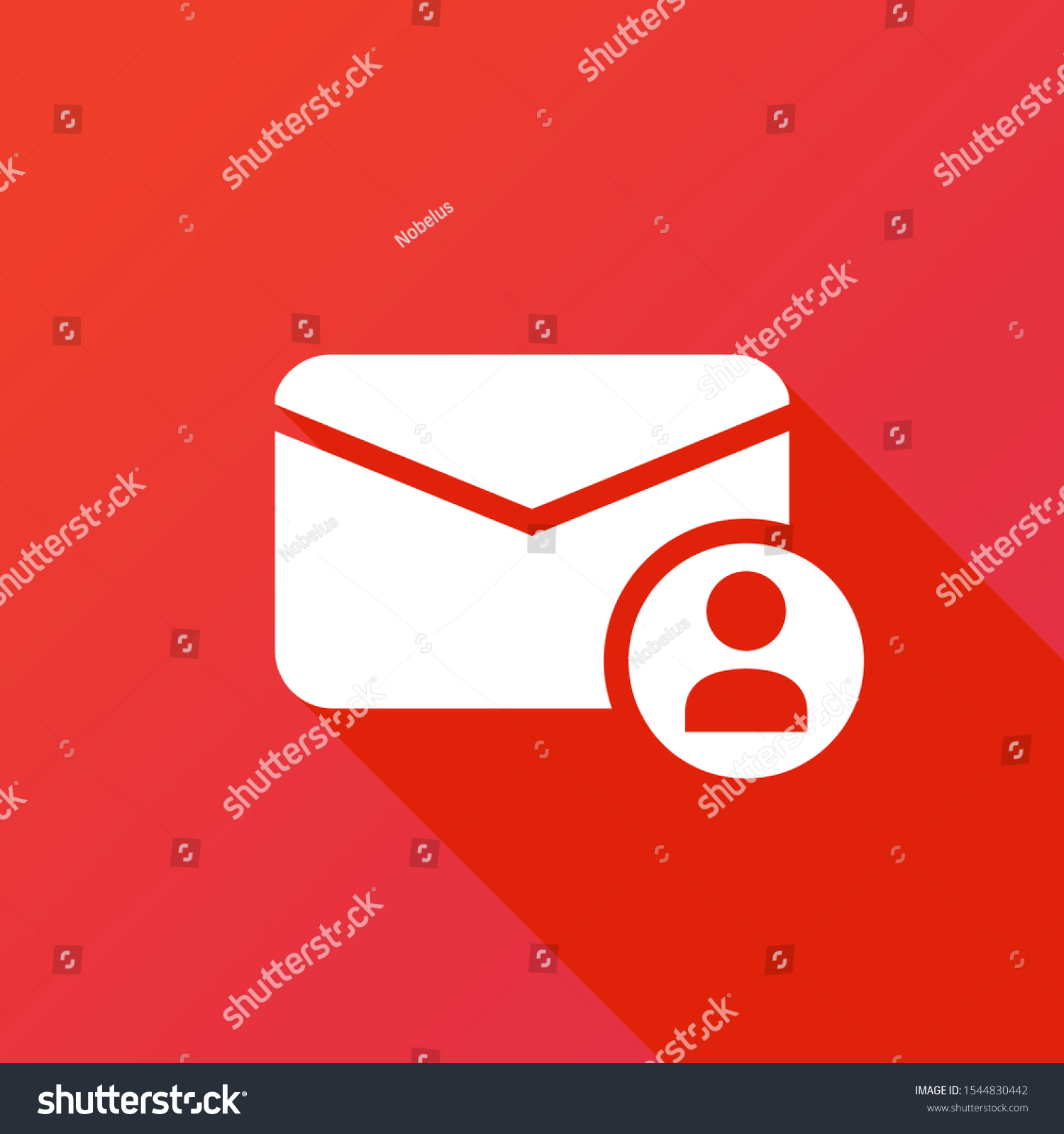 Mail User Icon Personal Mail Icon Stock Vector (Royalty Free