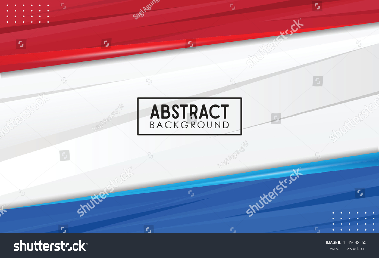 Abstract Red White Blue Background Template Stock Vector (Royalty Free ...