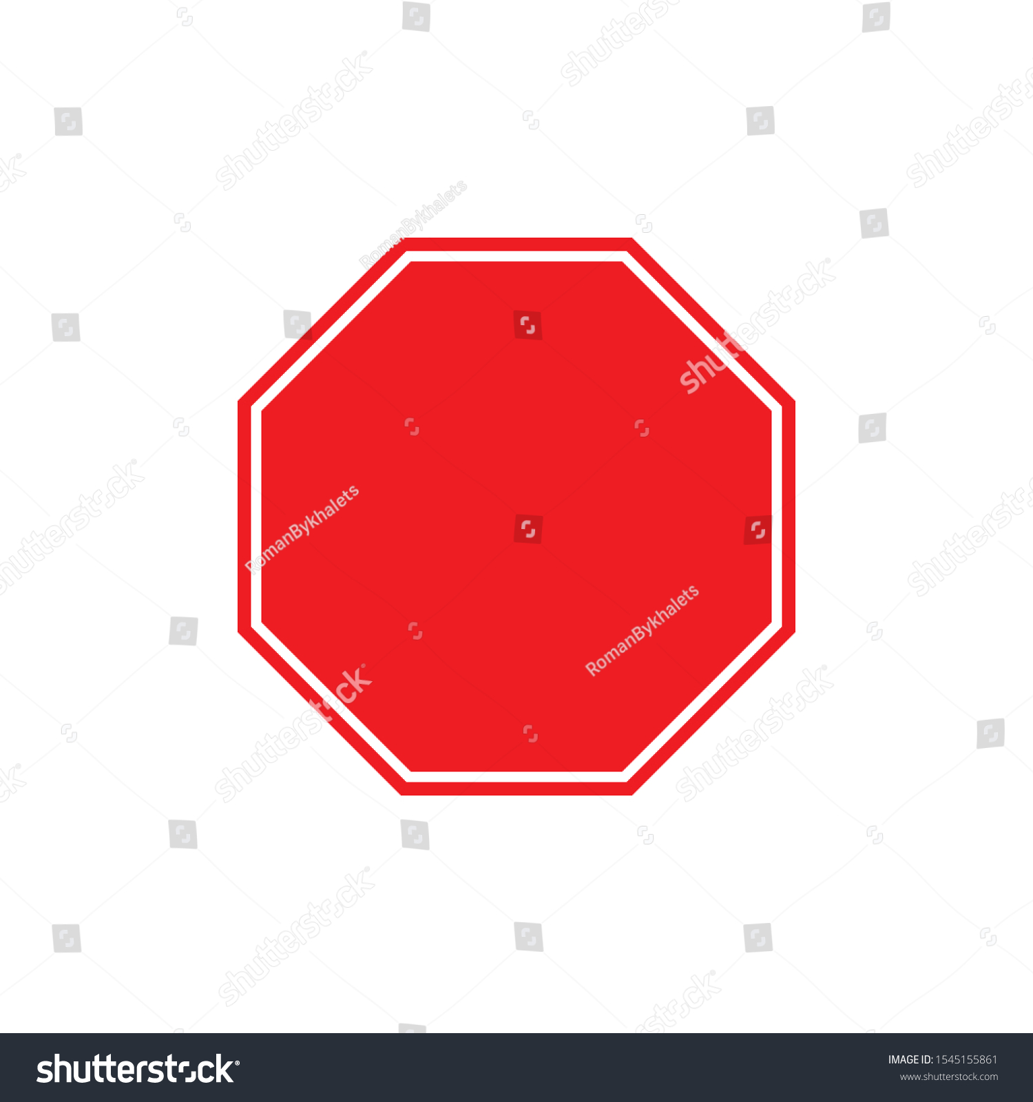 Stop Red Traffic Sign Red Road Stock Vector Royalty Free 1545155861 Shutterstock 0307