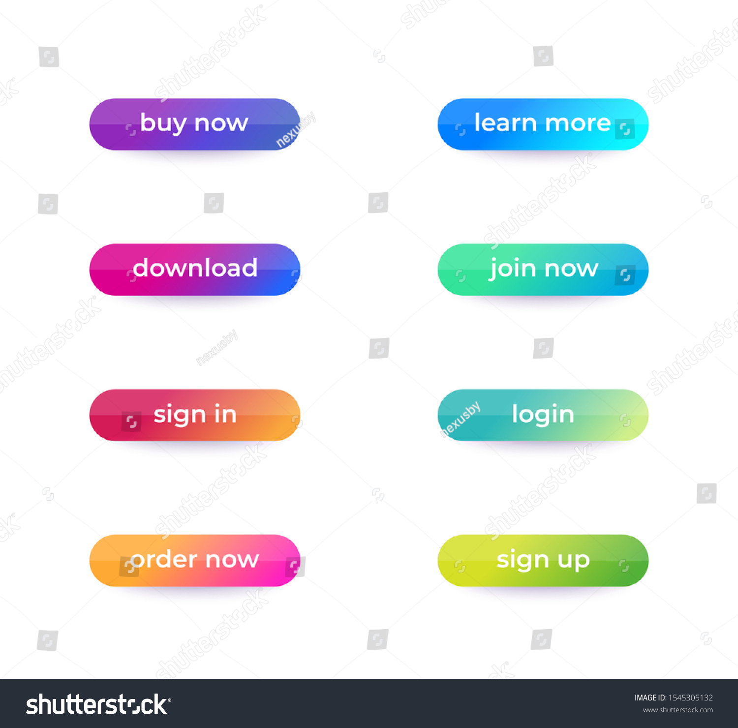 Buttons Web Apps Ui Elements Vector Stock Vector (royalty Free 