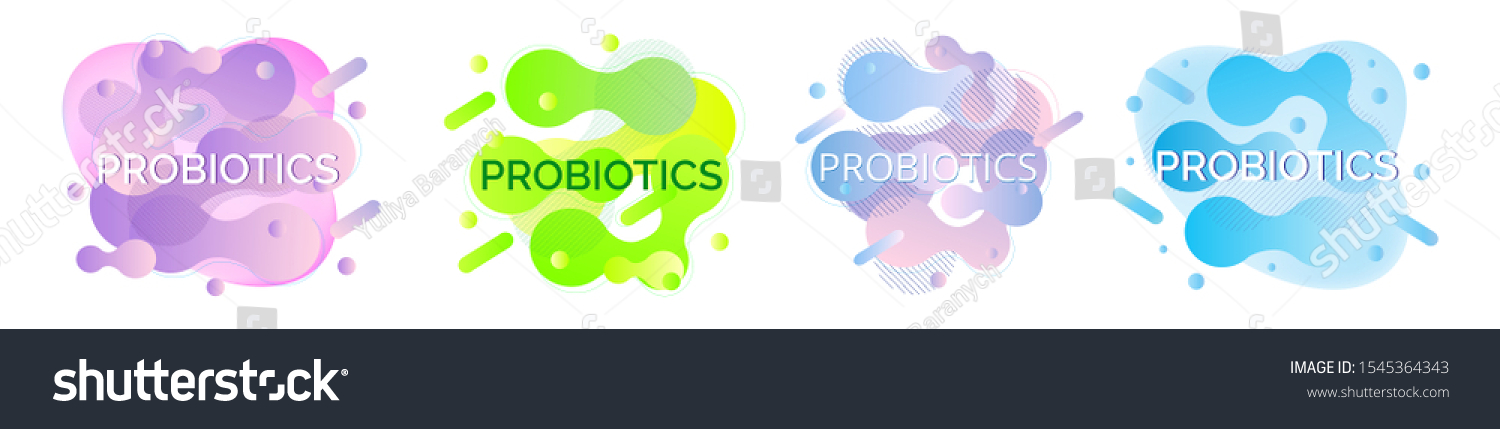 Set Banners Probiotics Bacterial Fluid Lactobacillus Stock Vector Royalty Free 1545364343 2846