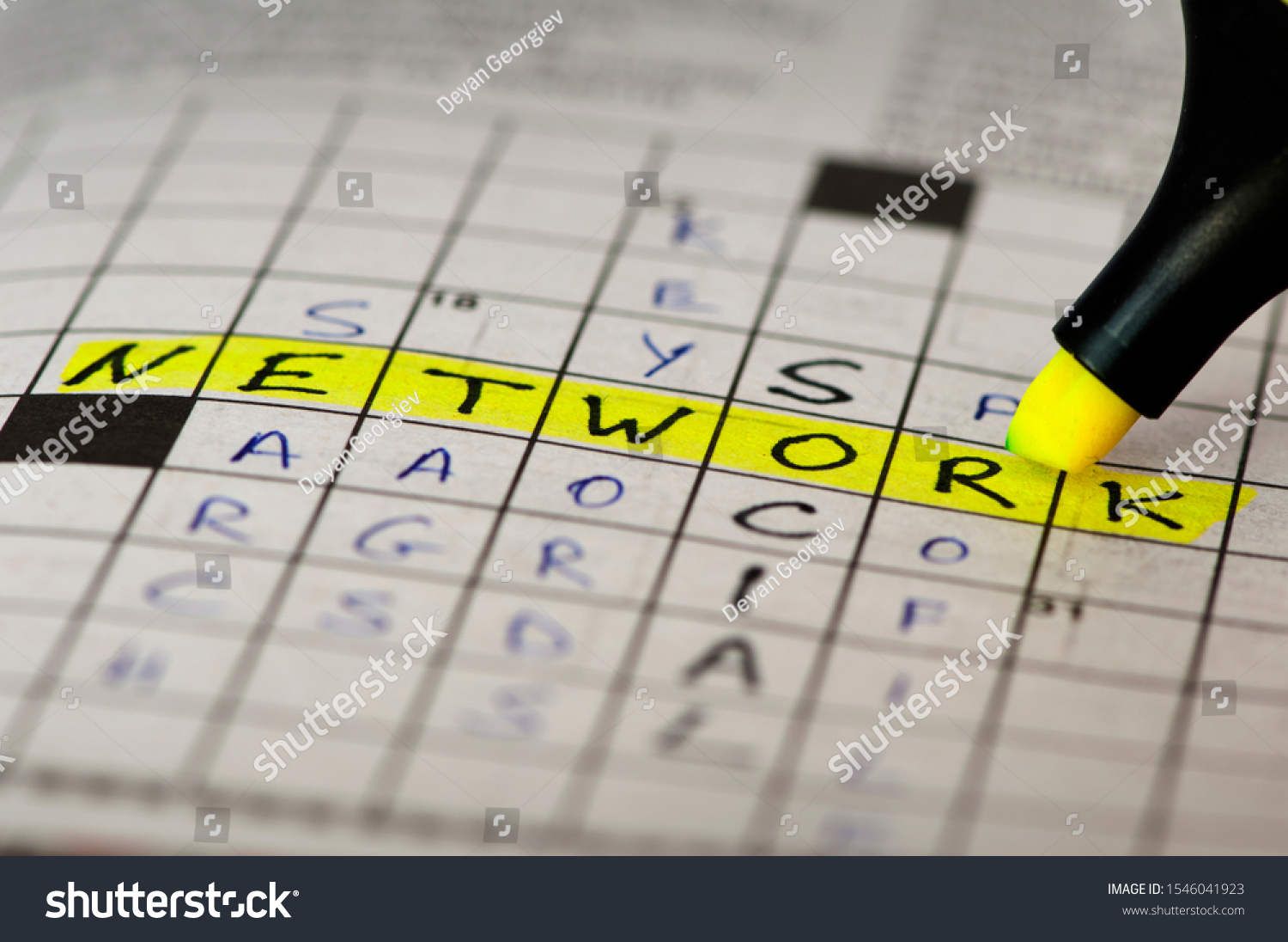 Social Network Conception Text Crossword Puzzle Stock Photo 1546041923