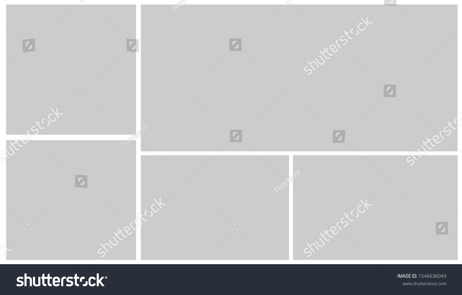 Templates Collage Frames Photo Illustration Vector Stock Vector ...