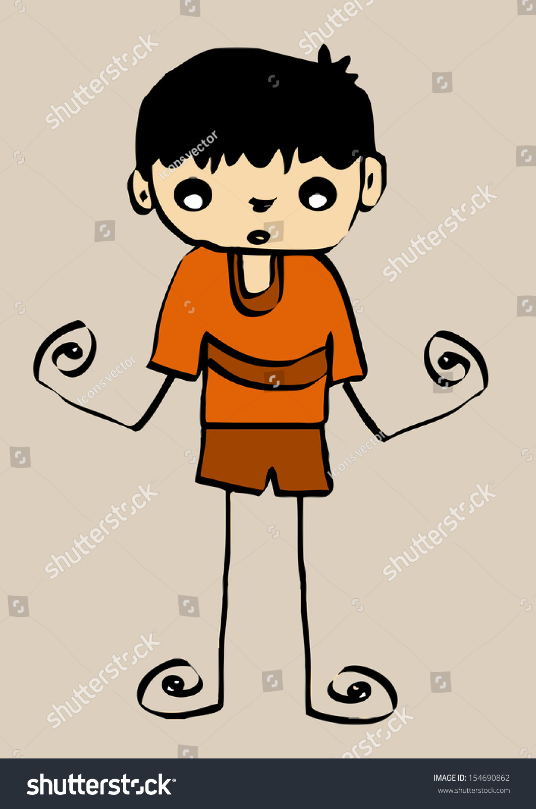 Cute Cartoon Boys Girls Clip Art Stock Illustration 154690862 Shutterstock 5469