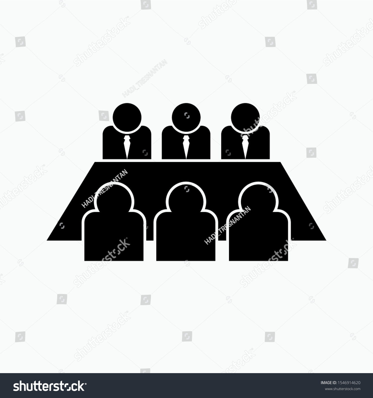 Meeting Icon Coordination Briefing Illustration Simple Stock Vector ...