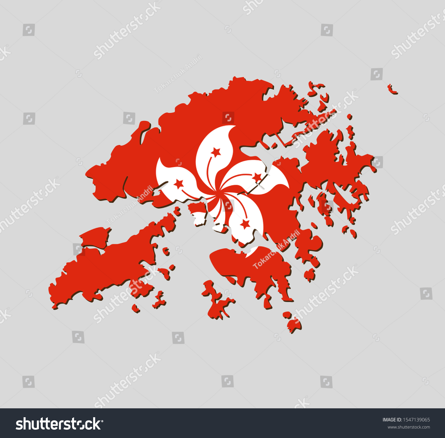 Vector Hong Kong Region China Border Stock Vector (Royalty Free ...