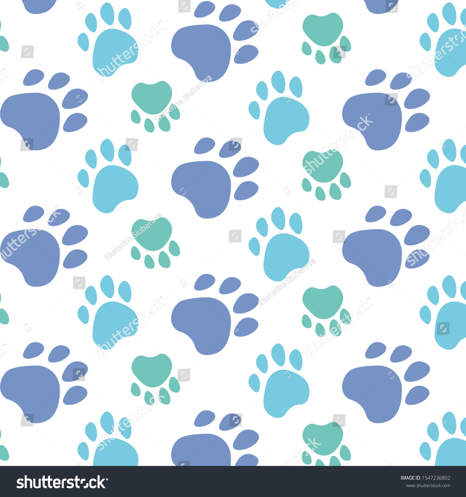 Paws Pattern Simple Composition Print Textiles Stock Illustration ...