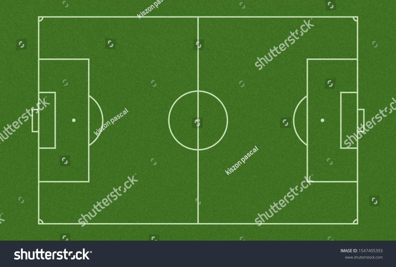 Top View Soccer Field Football Field Stock Illustration 1547405393 ...