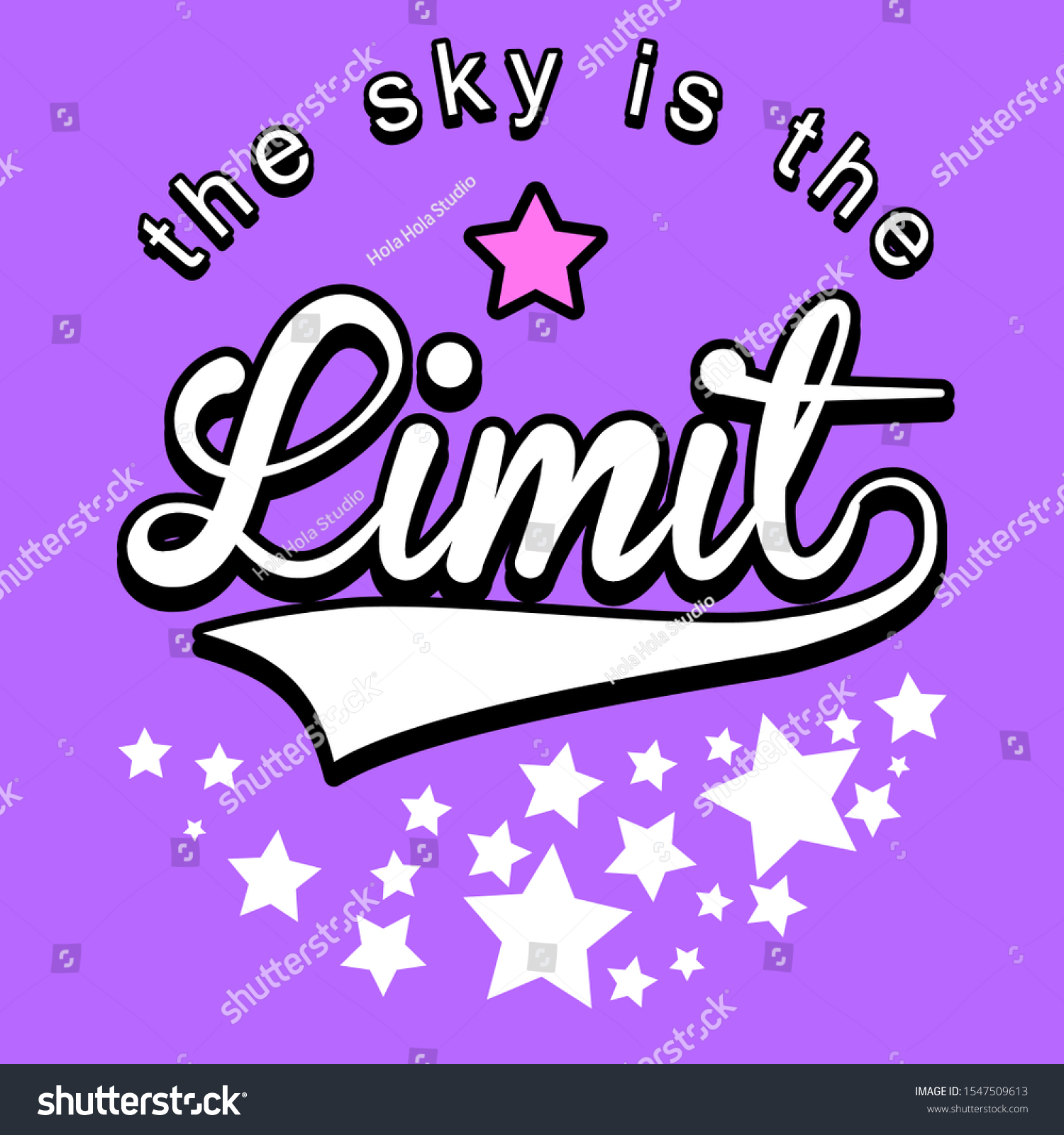 Sky Limit Slogan Print Vector Stock Vector (Royalty Free) 1547509613 ...