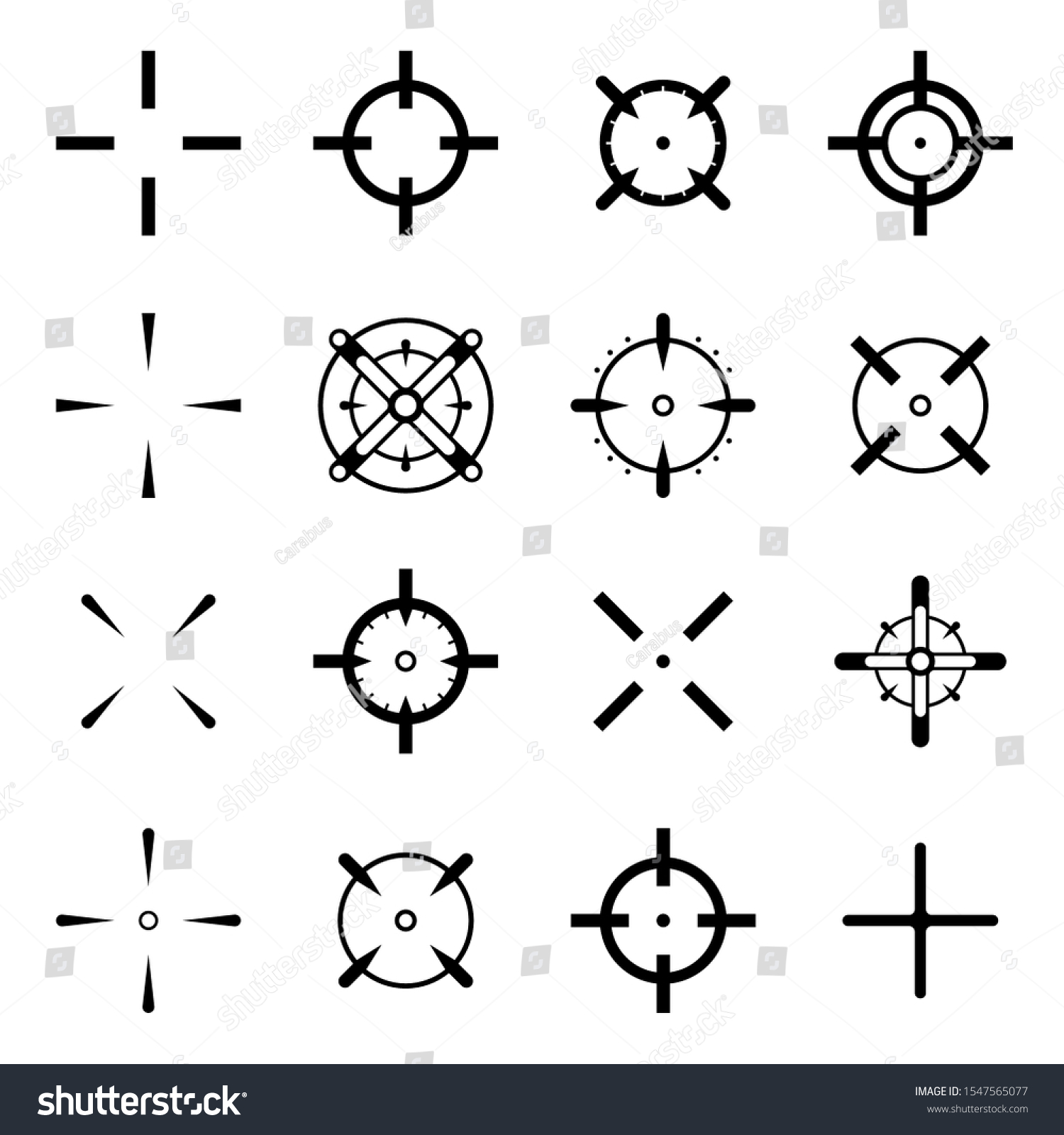 Different Icon Set Targets Destination Target Stock Vector (Royalty ...