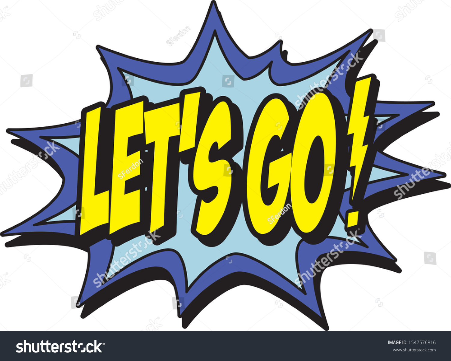 Lets Go Comic Burst Sign Stock Illustration 1547576816 | Shutterstock