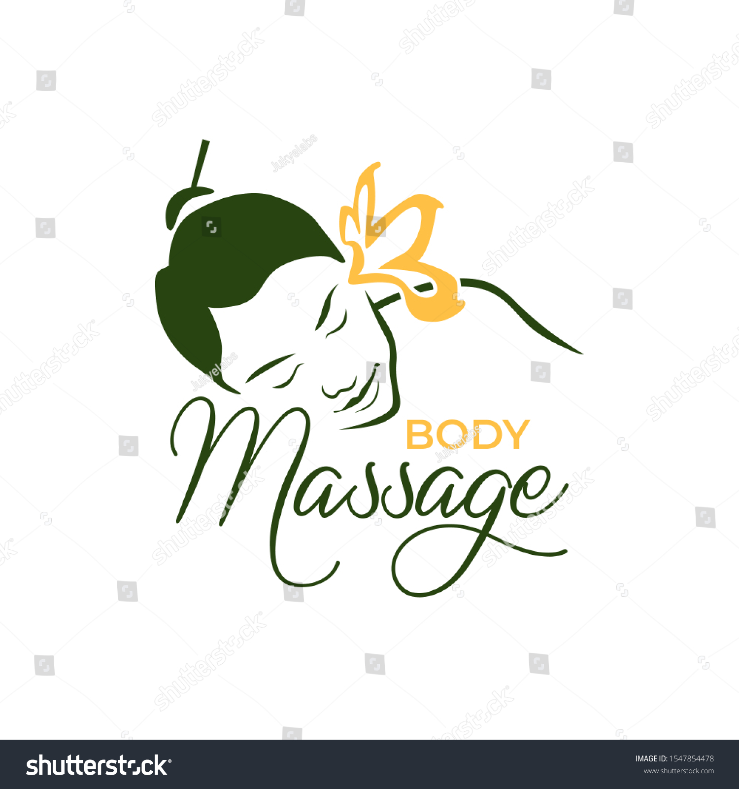 Body Massage Logo Vector Illustration Stock Vector Royalty Free 1547854478 Shutterstock 3474