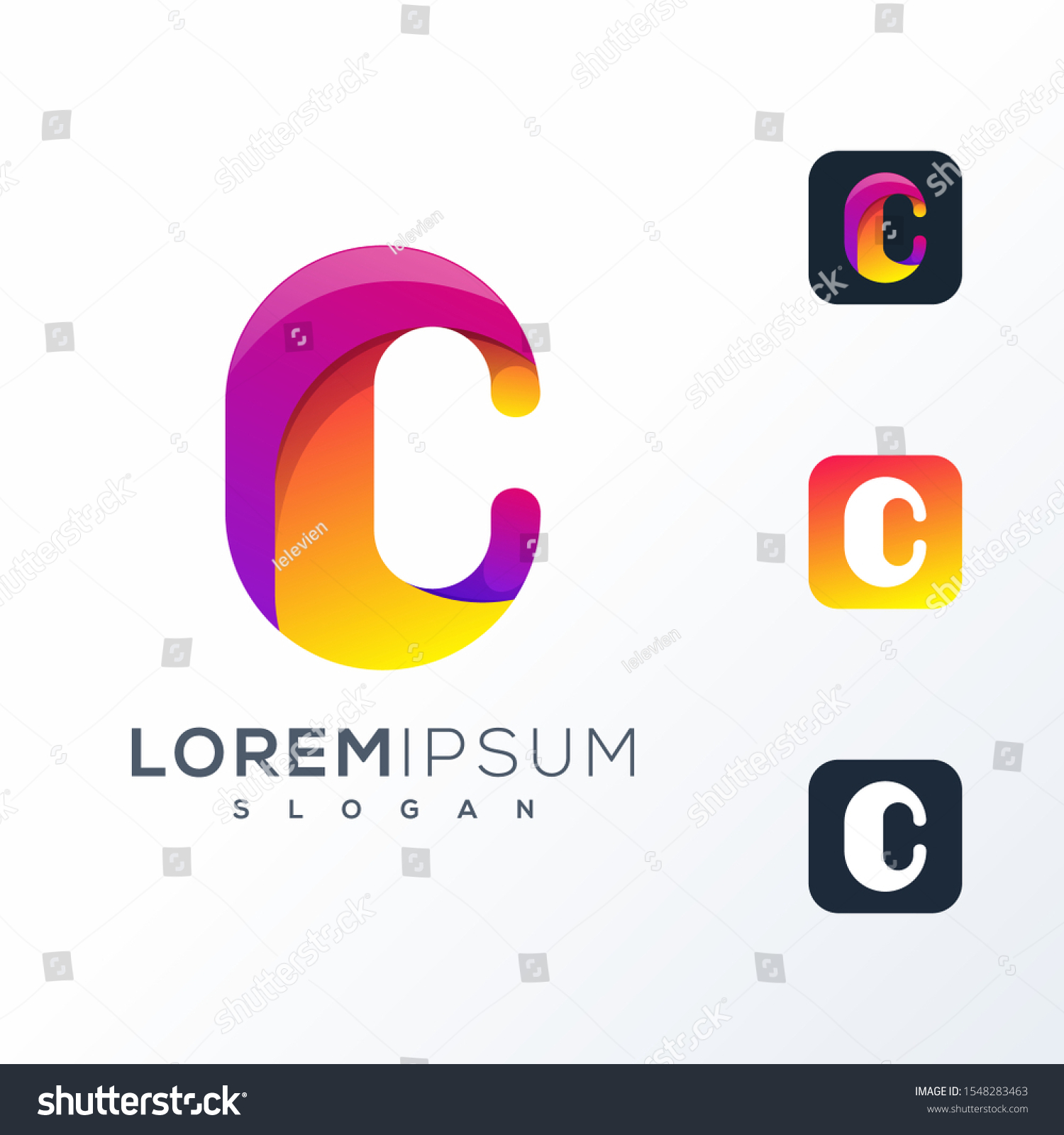 Social Media Icon C Logo Design Stock Vector (Royalty Free) 1548283463 ...