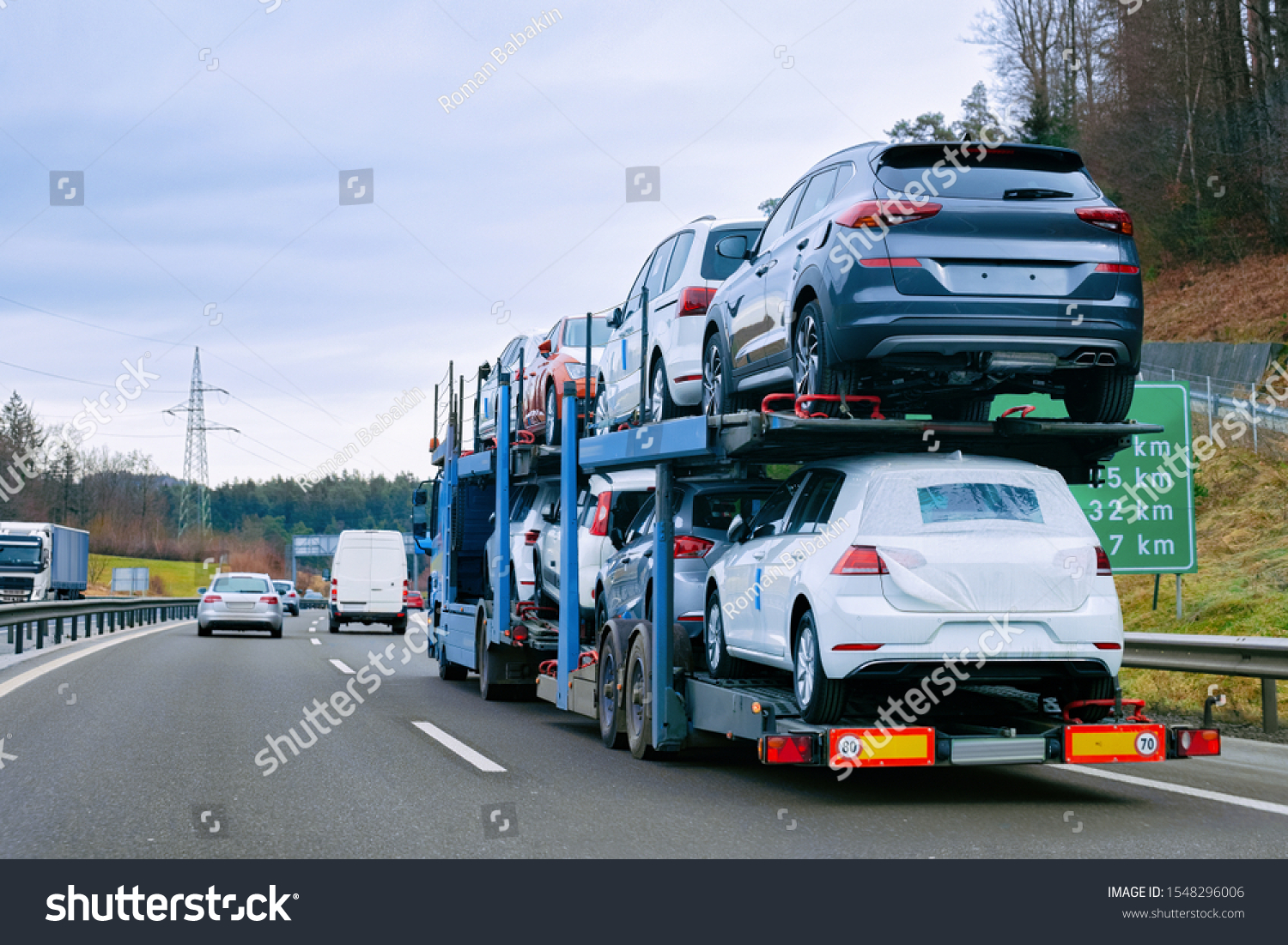 Car Carrier Transporter Truck On Road Stock Photo 1548296006 | Shutterstock