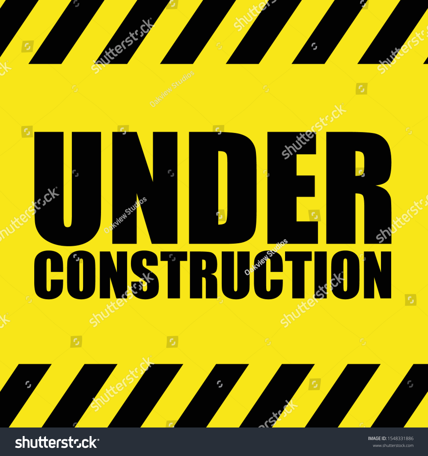 Under Construction Warning Vector Sign Stock Vector (Royalty Free ...