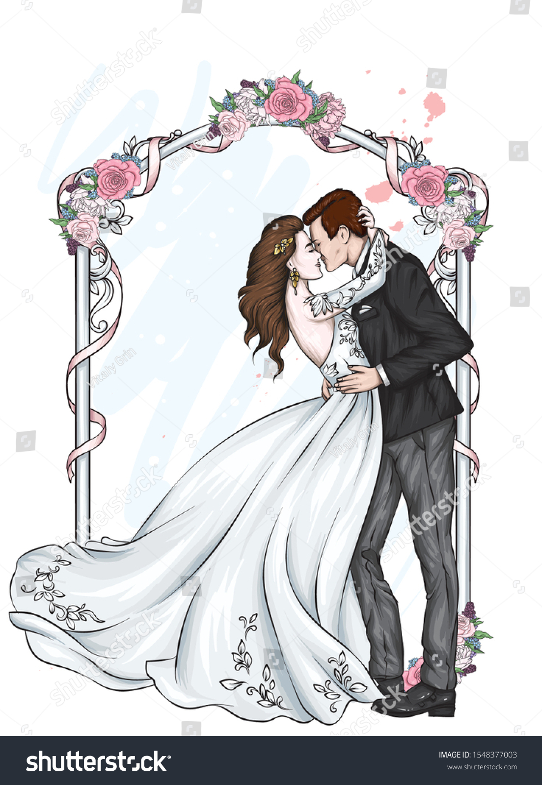 modern bride clipart