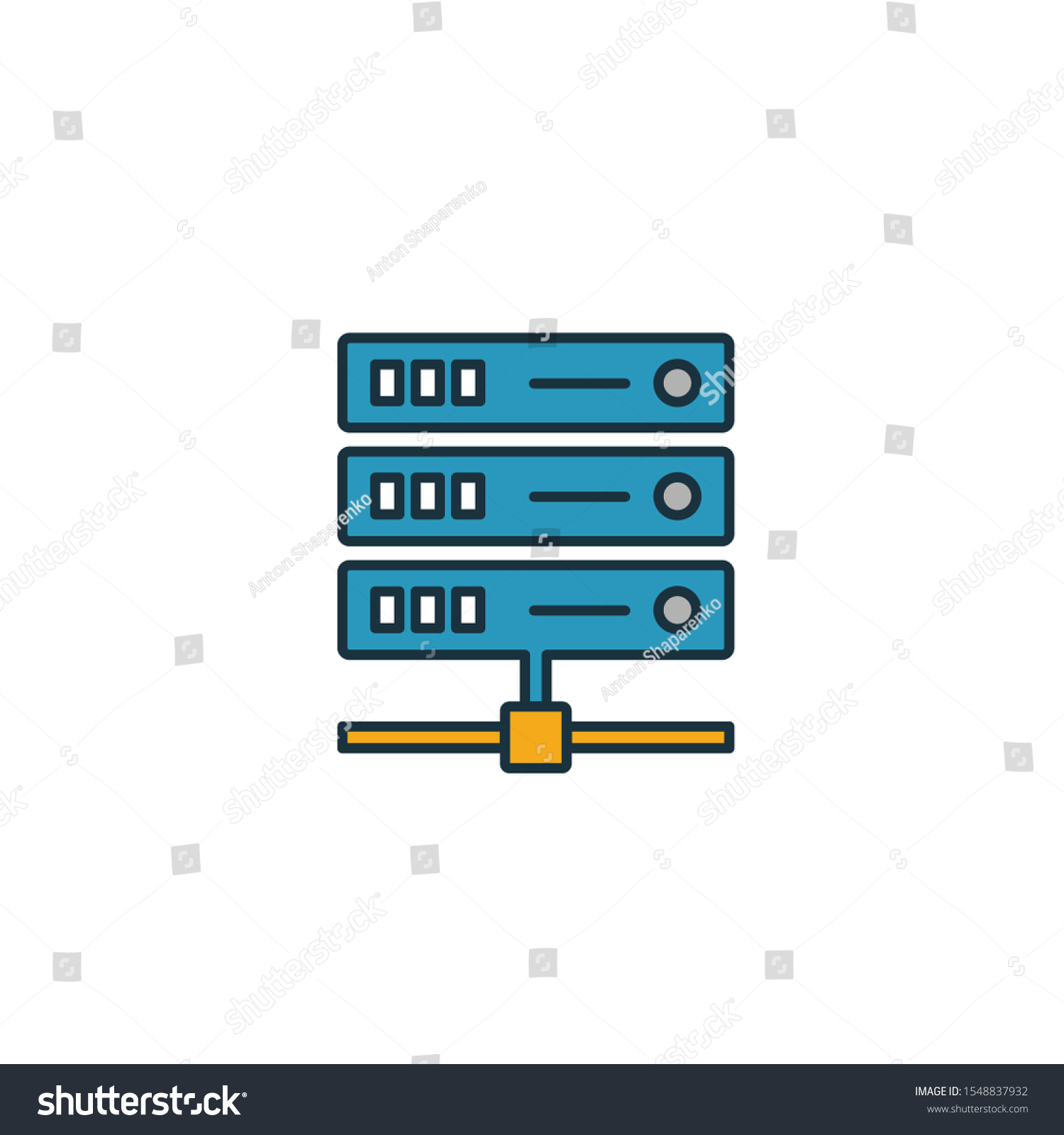 Internet Server Icon Simple Element Icons Stock Vector (Royalty Free ...