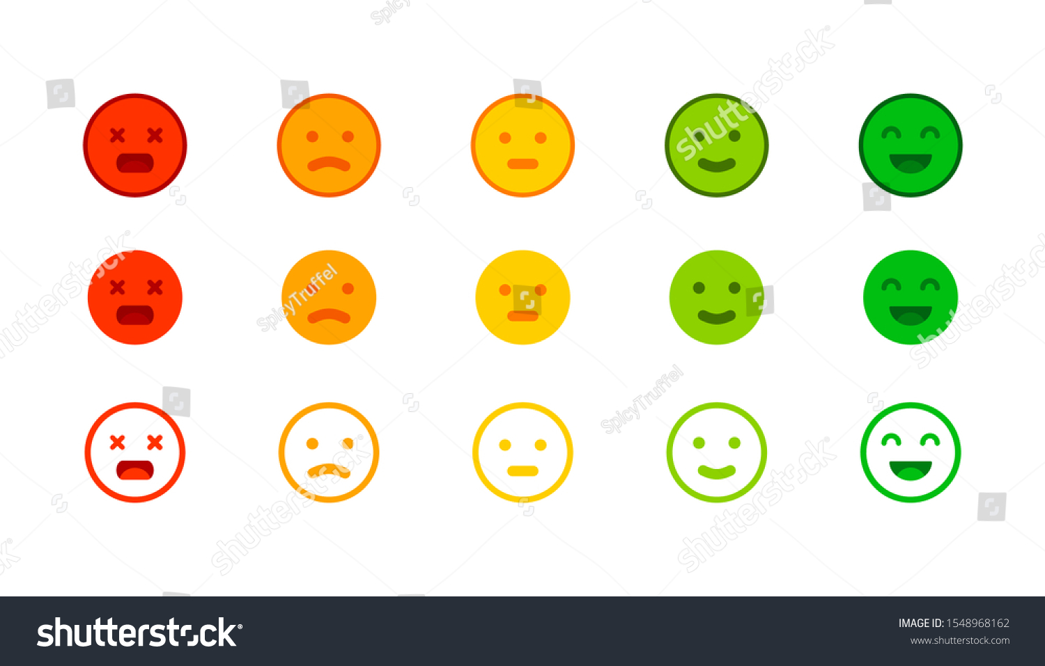 Rating Scale Feedback Horizontal Row Rating Stock Vector (Royalty Free ...