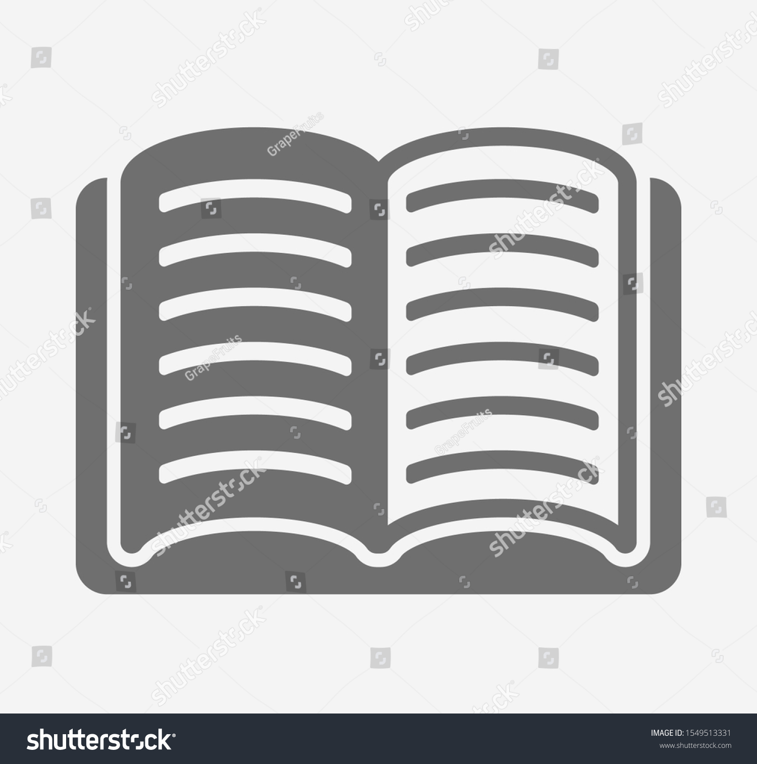 Open Book Icon Library Icon Vector Stock Vector Royalty Free Shutterstock