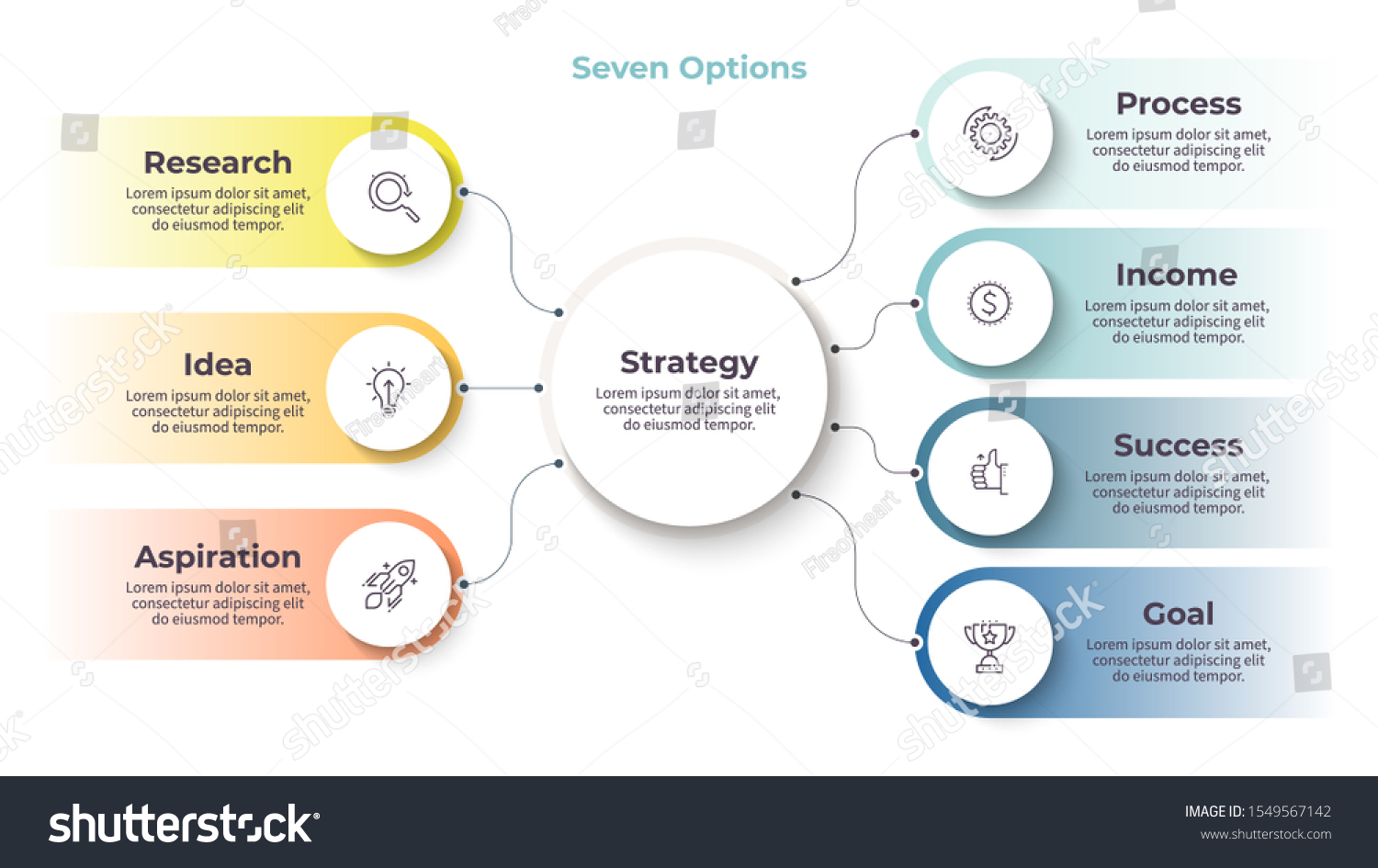 Business Infographics Chart 7 Steps Options Stock Vector (Royalty Free ...