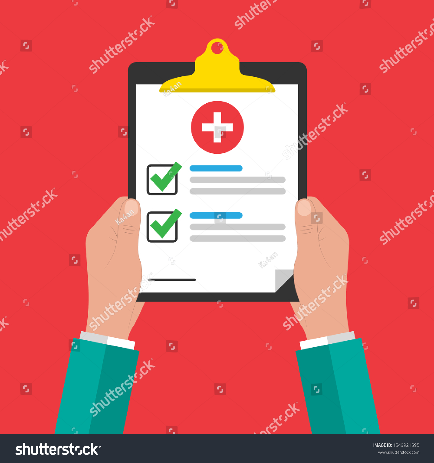 medical-form-medical-report-hands-doctor-stock-vector-royalty-free