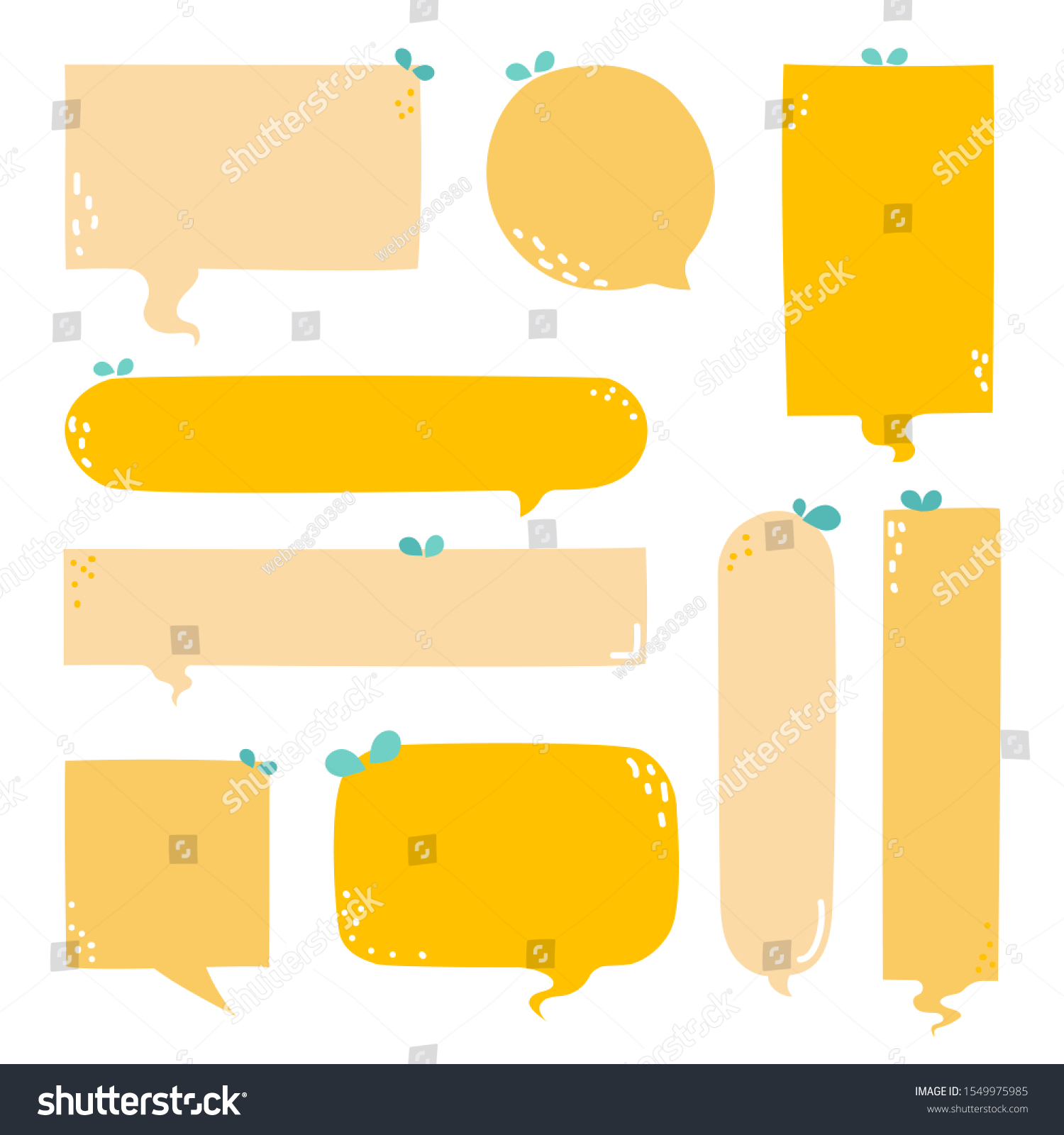 Collection Set Hand Drawn Line Frame Stock Vector (Royalty Free ...