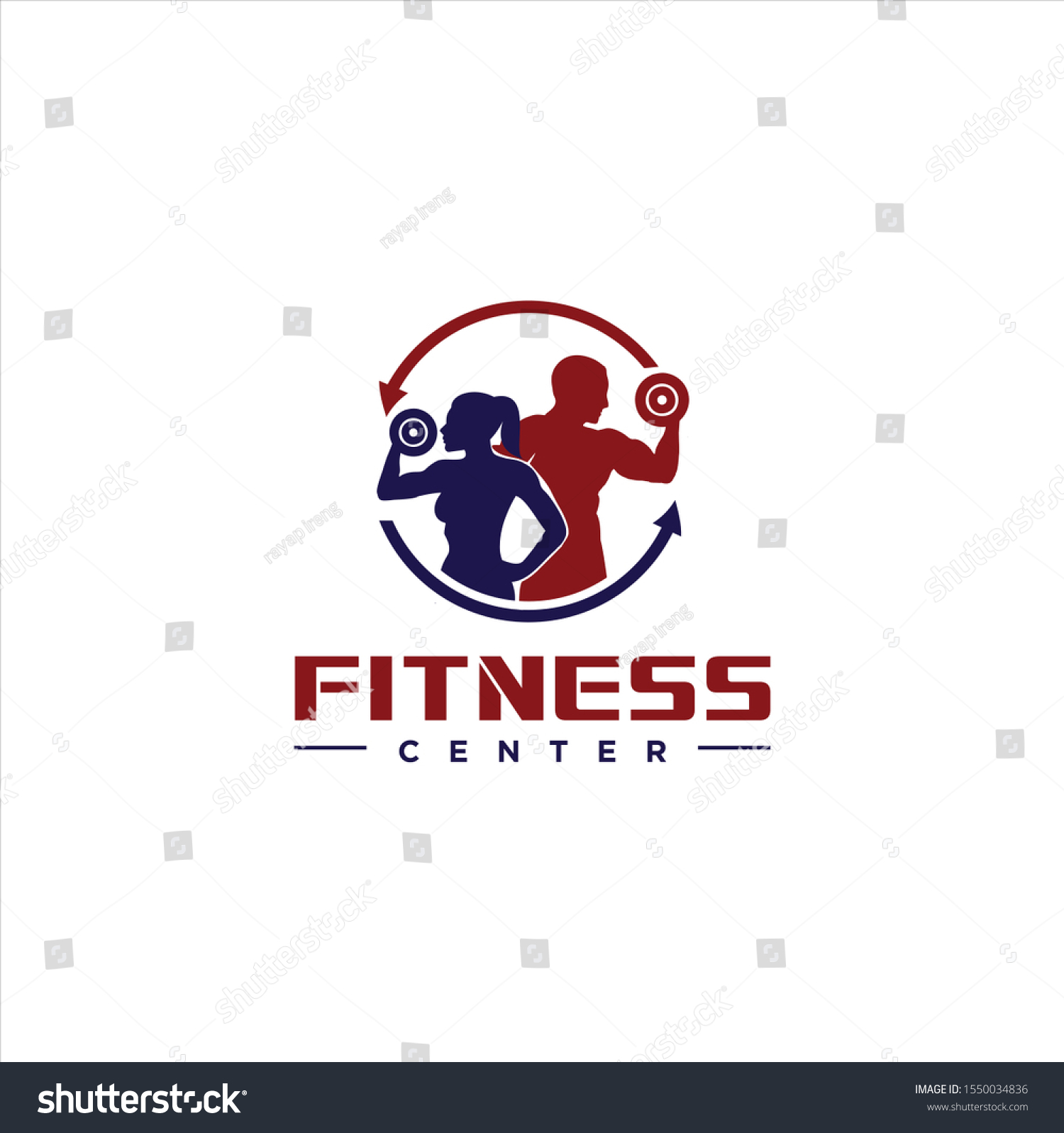 Strength Fitness Logo Vector Gym Bodybuilding Stock Vector (Royalty ...