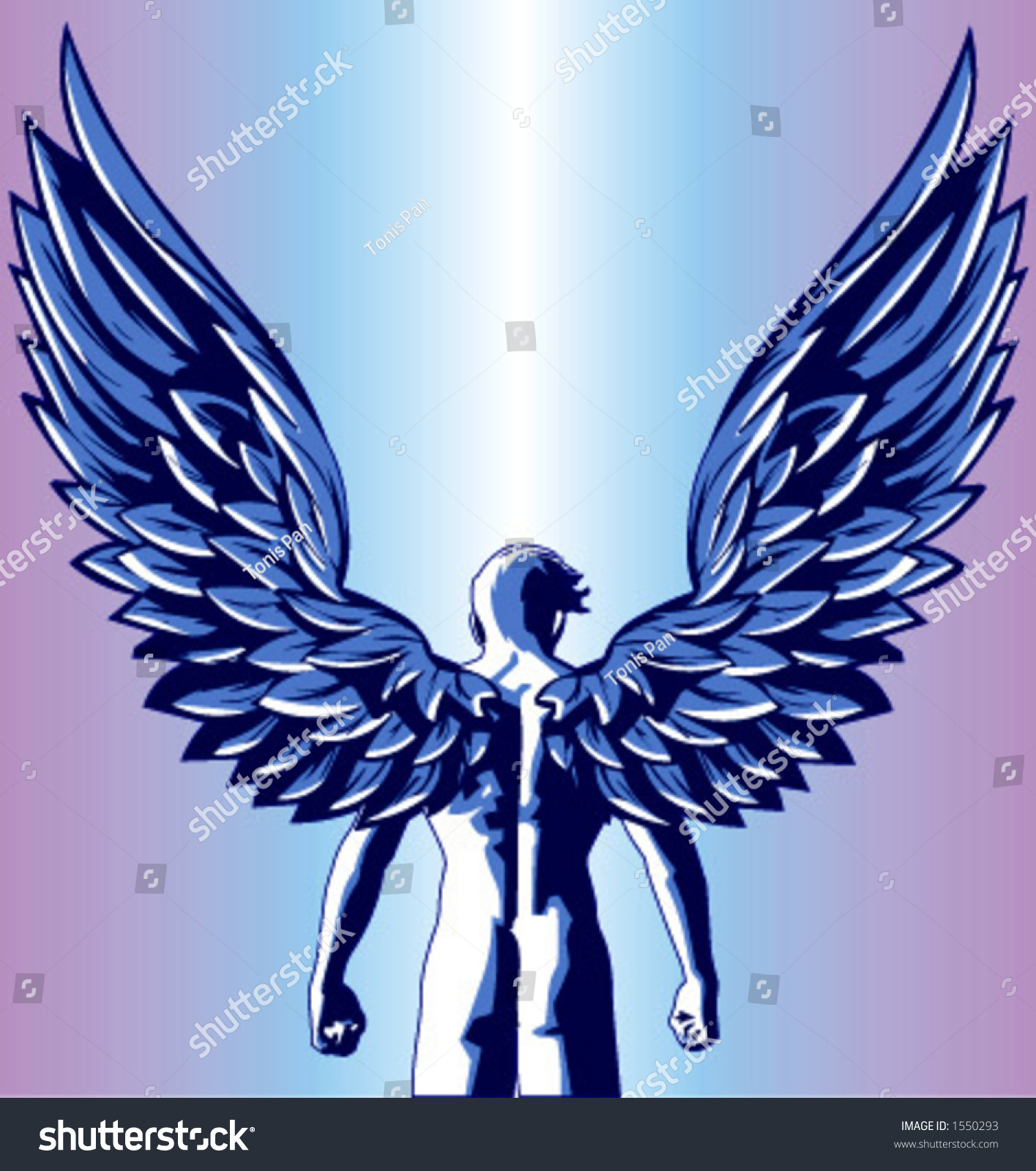 Ангел с поднятыми крыльями
