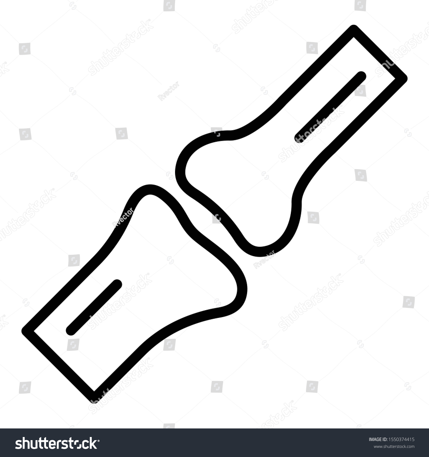 Leg Bones Icon Outline Leg Bones Stock Vector (Royalty Free) 1550374415 ...