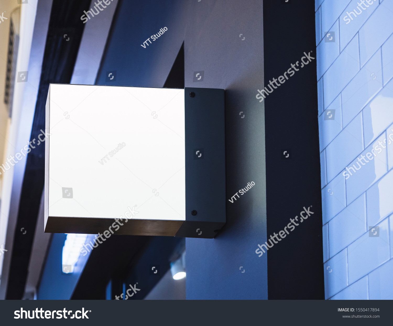 Mock Signage Blank Shop Sign Square Stock Photo 1550417894 | Shutterstock