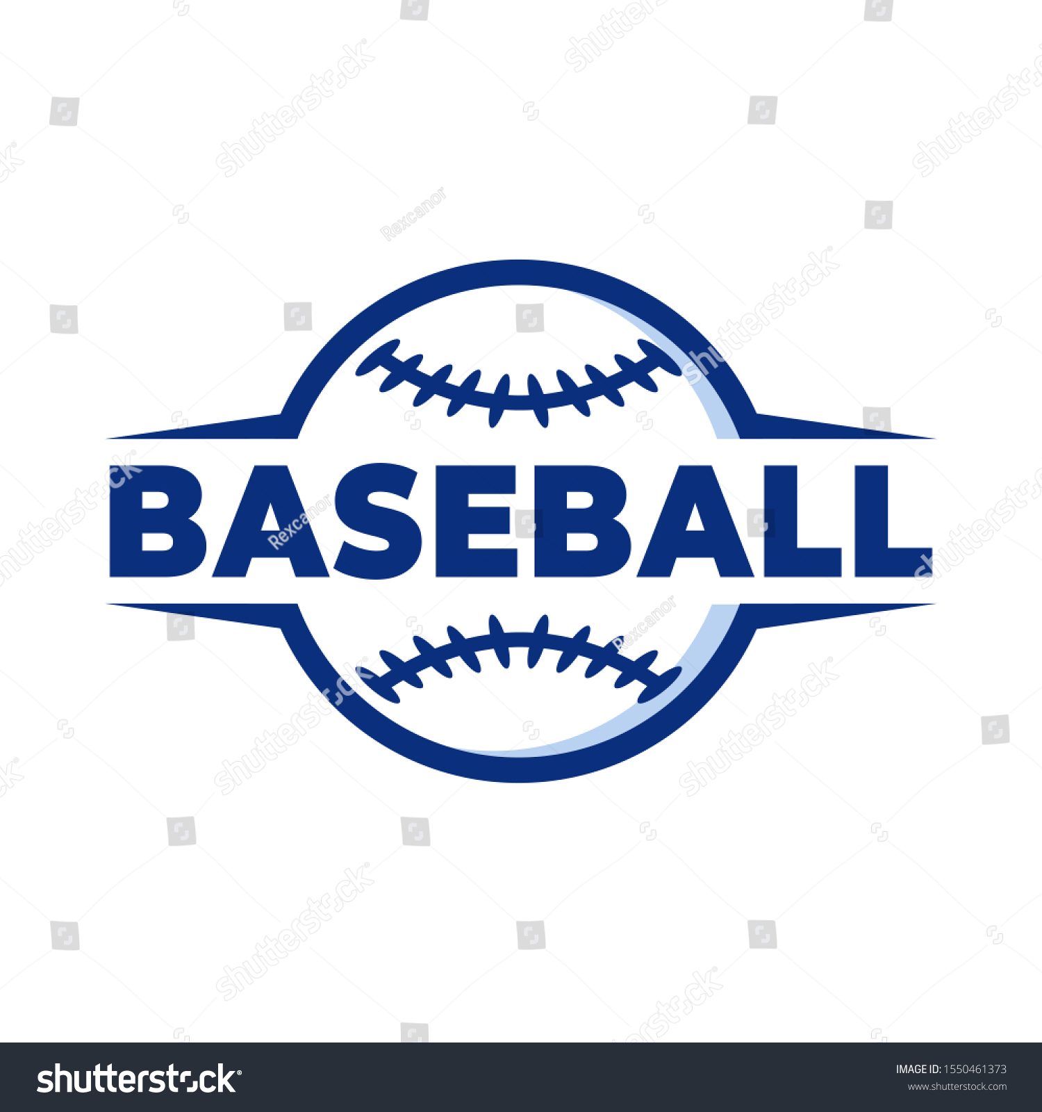 Simple Cool Baseball Logo Design Stock Vector (Royalty Free) 1550461373 ...