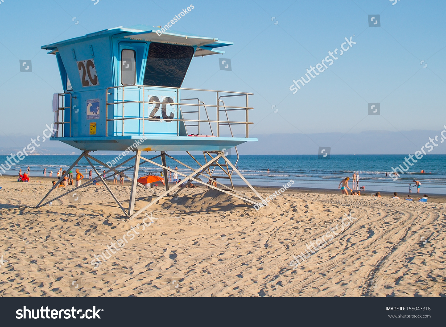 Lifeguard Tower Beach San Diego California Stock Photo 155047316 ...