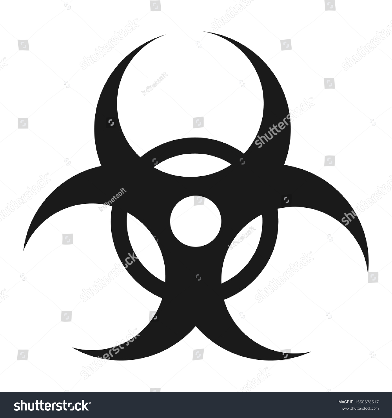 Bio Hazard Caution Sign Silhouette Harmful Stock Vector (royalty Free 