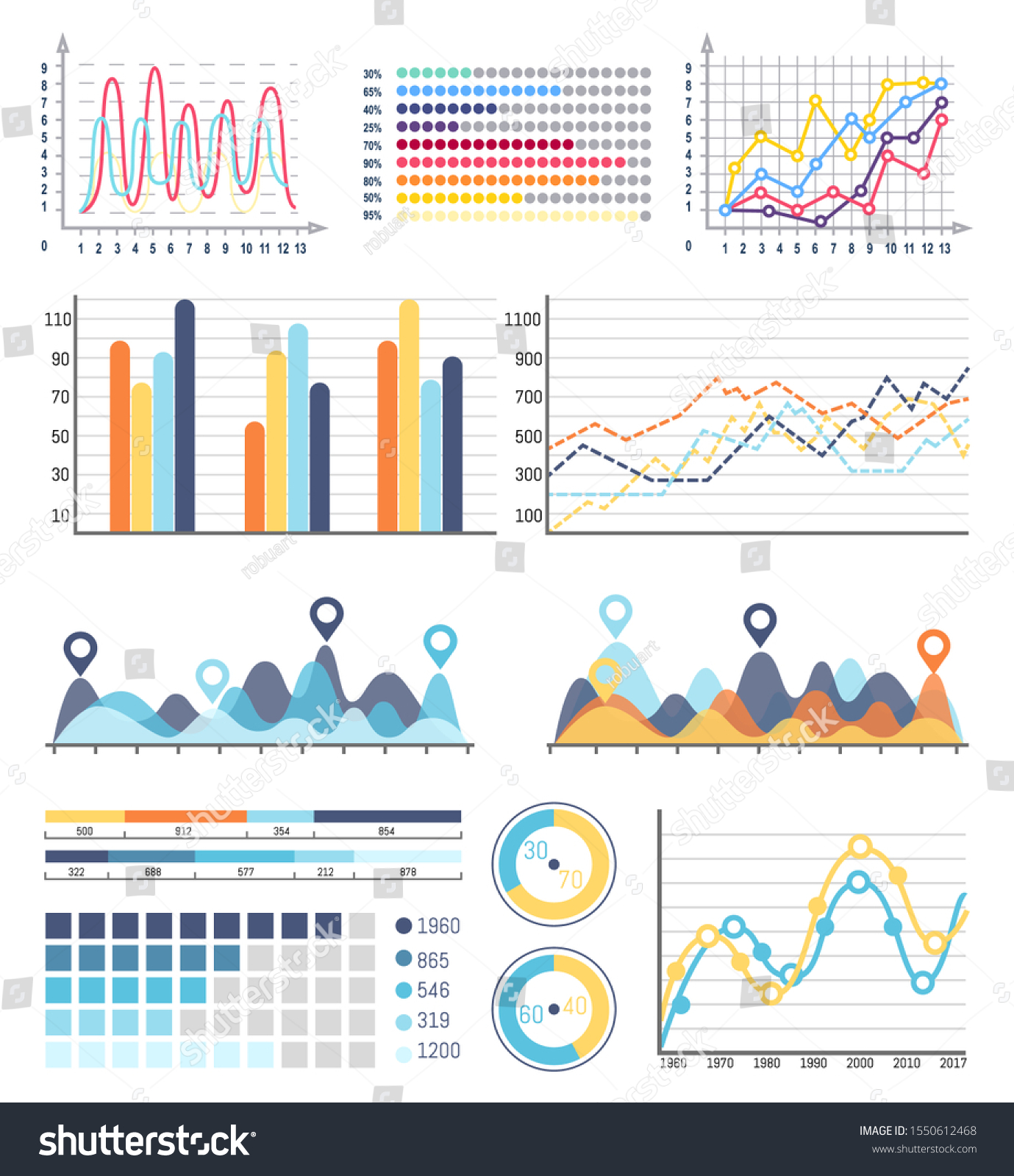 Diagram Infographics Segments Explanation Raster Scheme Stock ...