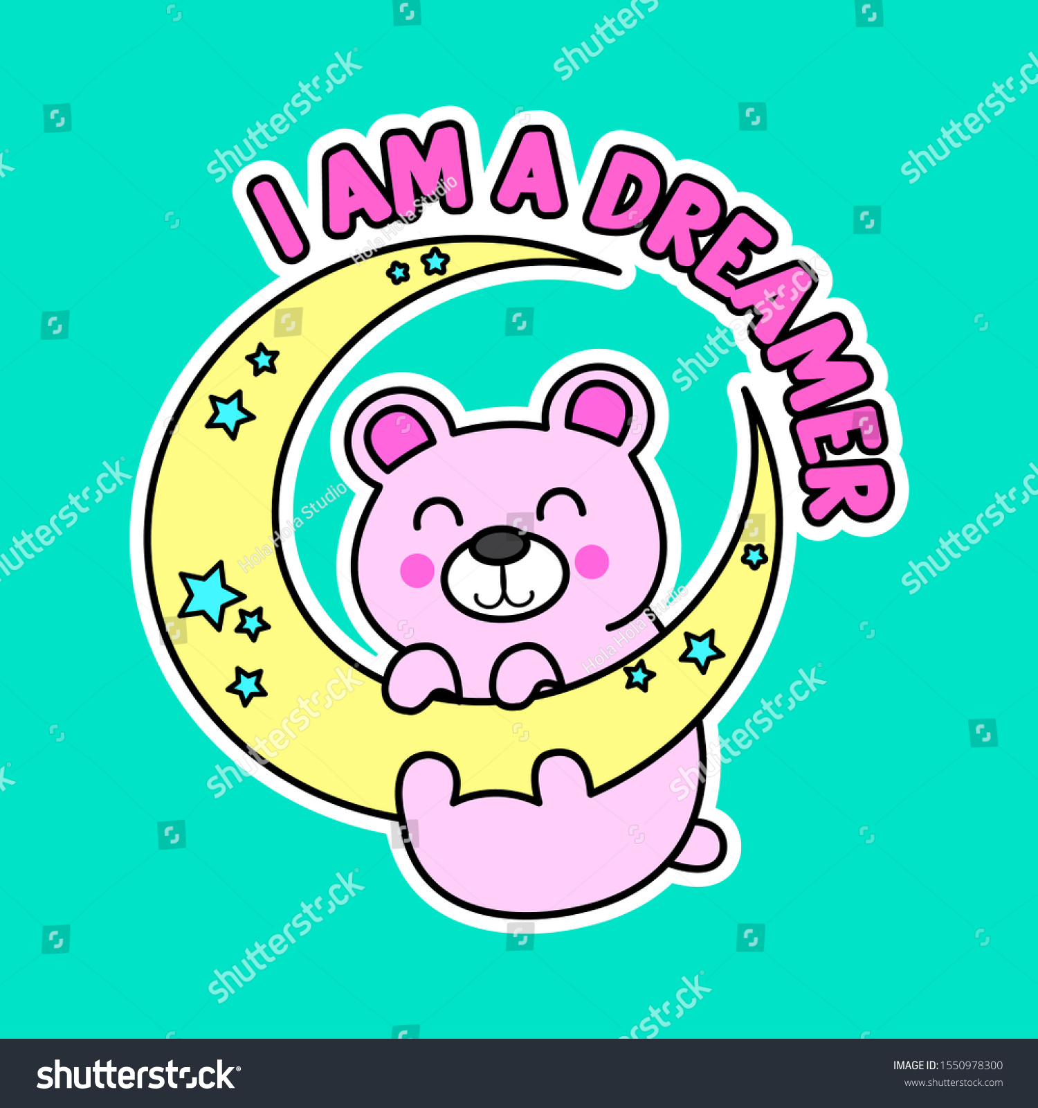 Dreamer Slogan Print Vector Stock Vector (Royalty Free) 1550978300