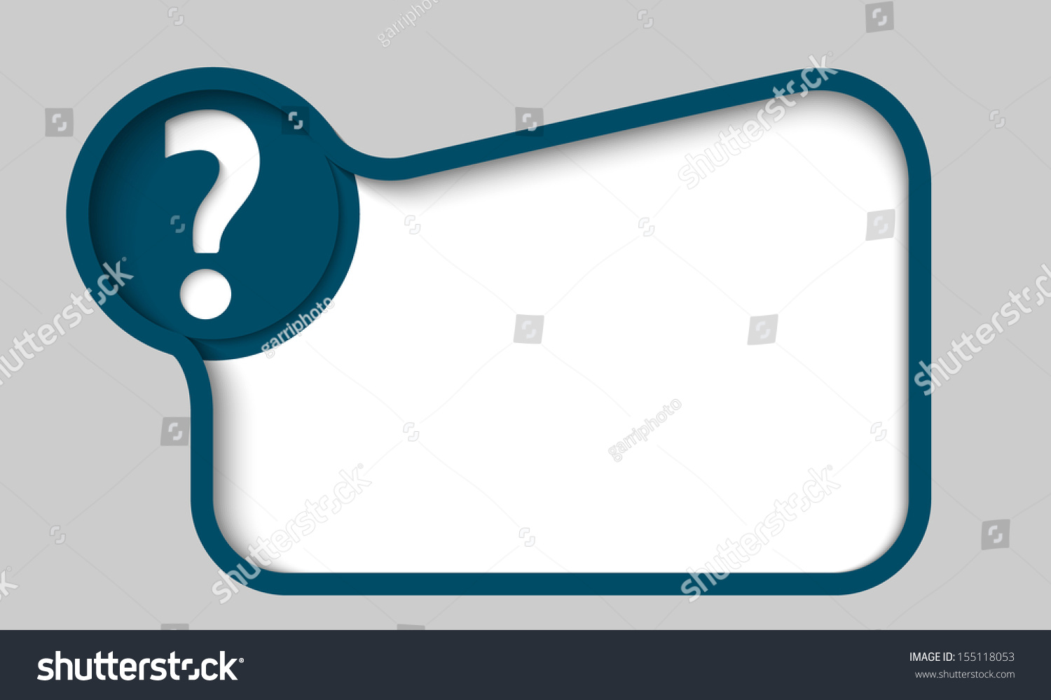 Blue Text Box Question Mark Stock Vector (Royalty Free) 155118053 ...