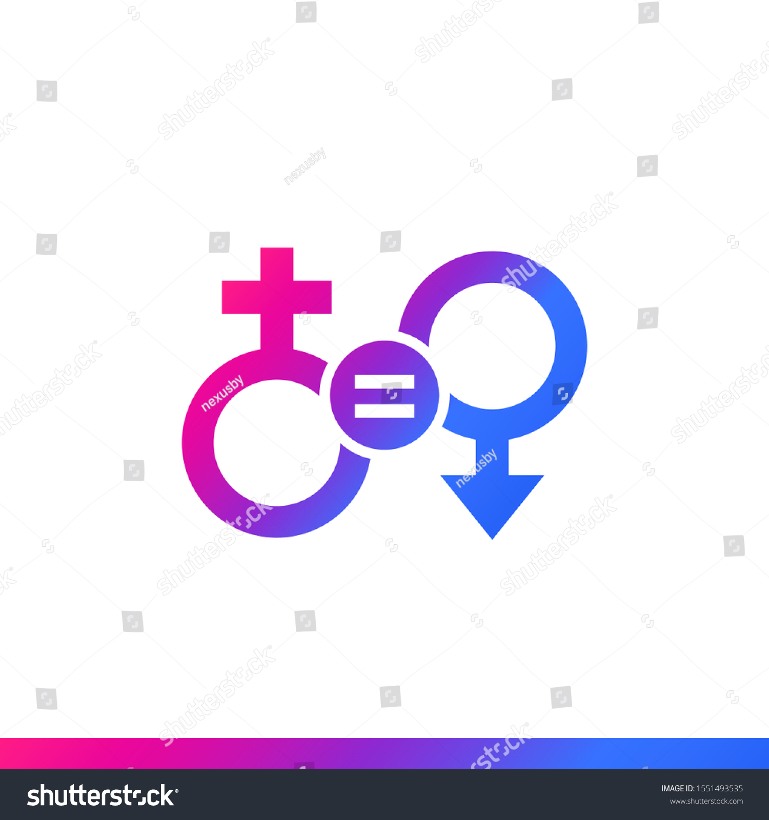 Vektor Stok Gender Equality Equal Rights Vector Icon Tanpa Royalti 1551493535 Shutterstock 1033