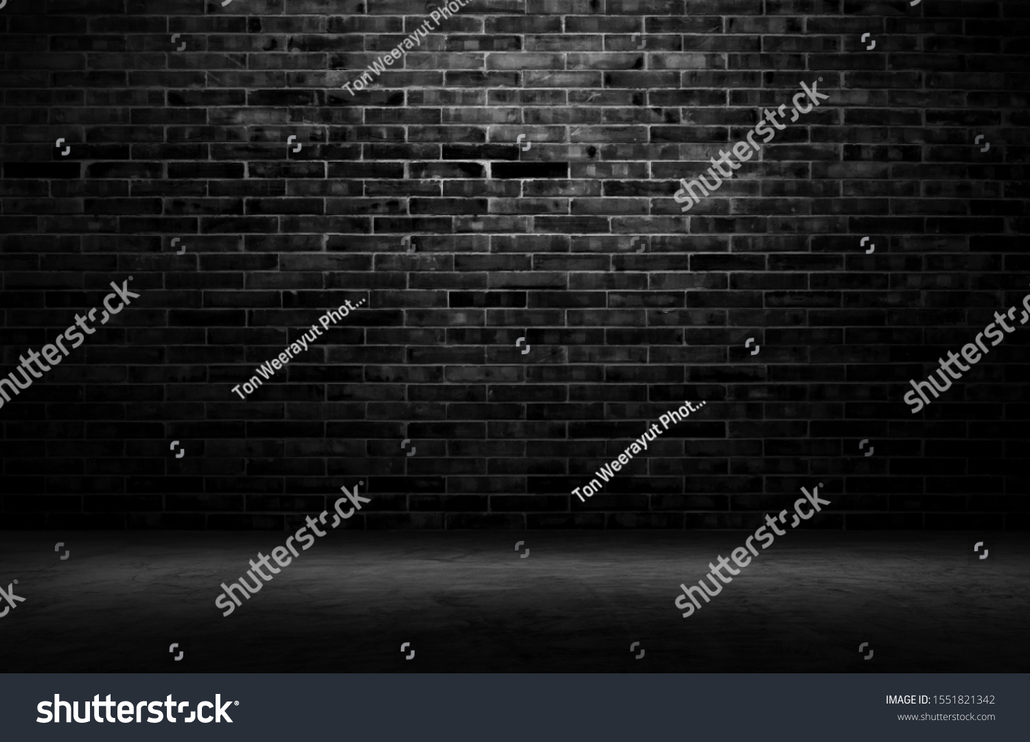 Black Wall Room Background Surface Brick Stock Photo 1551821342 ...