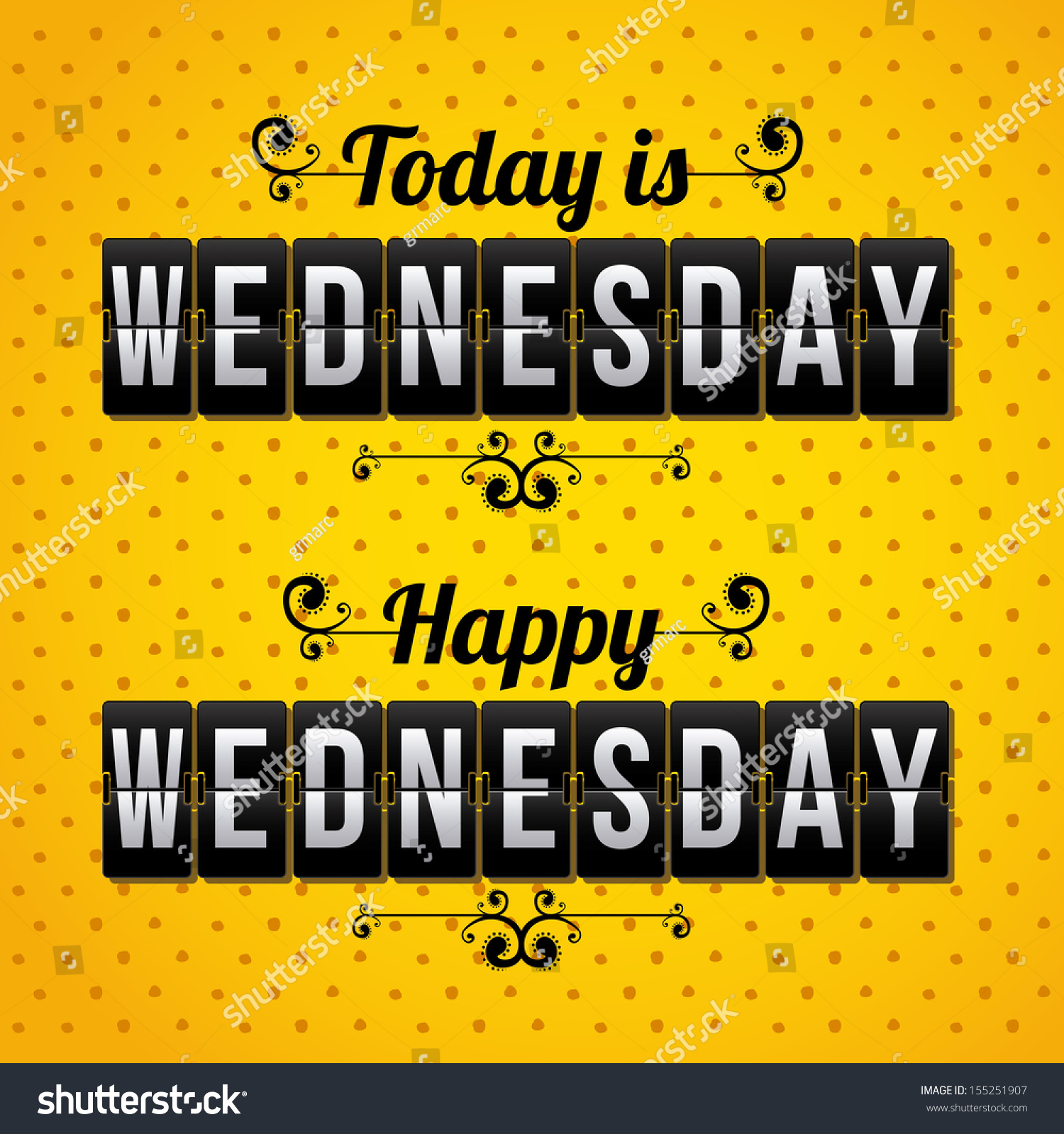 Days Counter Indicating Wednesday Over Dotted Stock Vector (Royalty ...