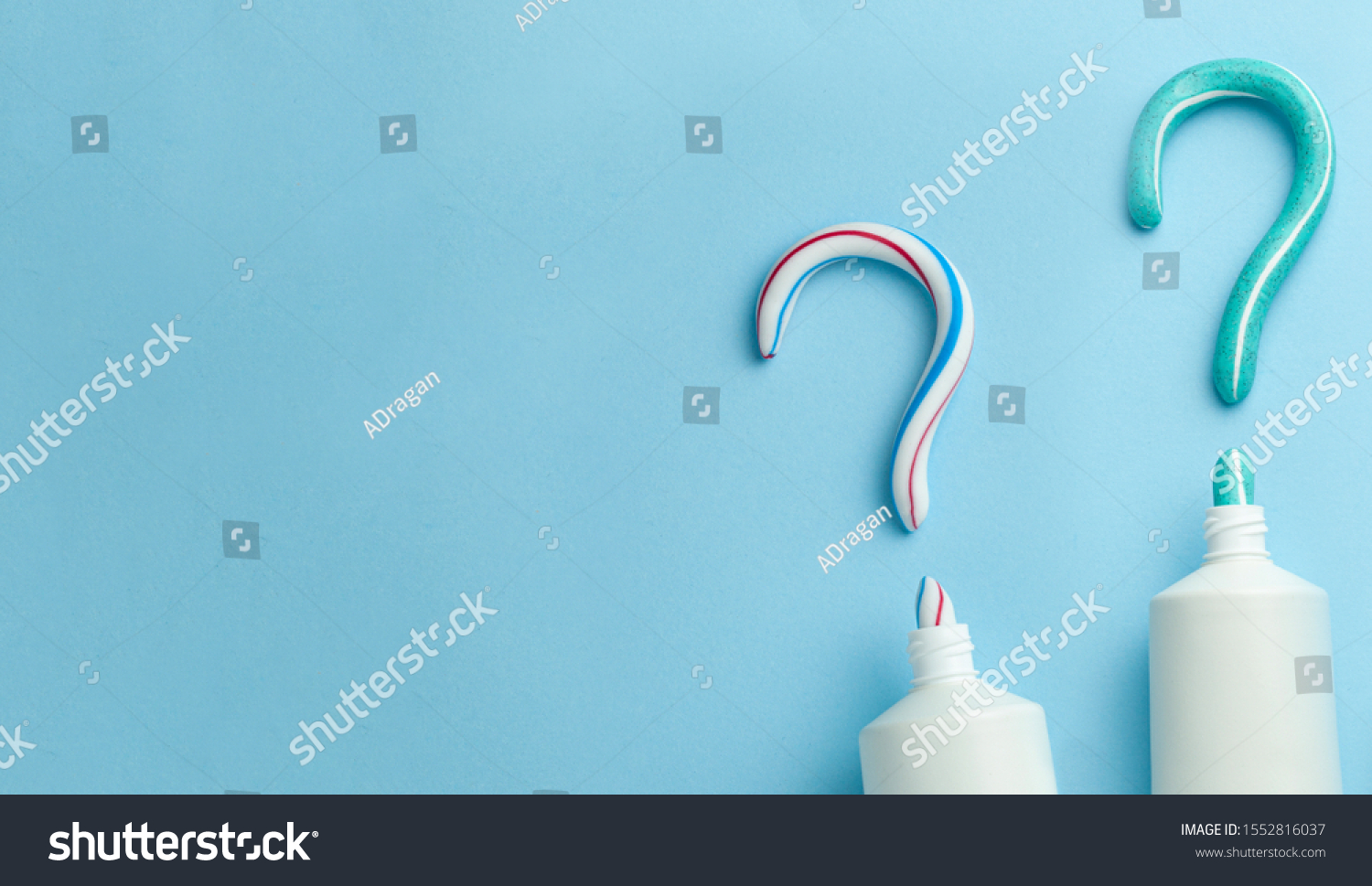 Question Mark Toothpaste Concept Choosing Good Stock Photo 1552816037 ...