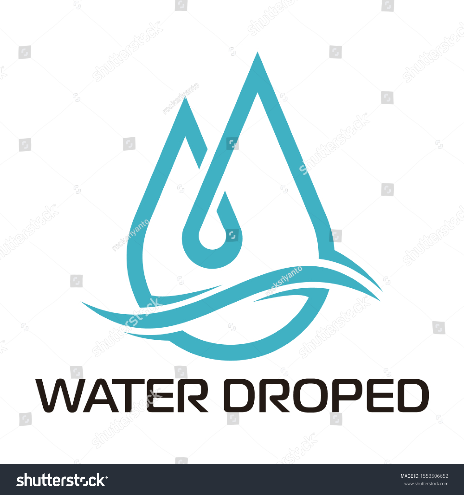 Water Drope Wave Blue Logo Icon Stock Vector (Royalty Free) 1553506652 ...