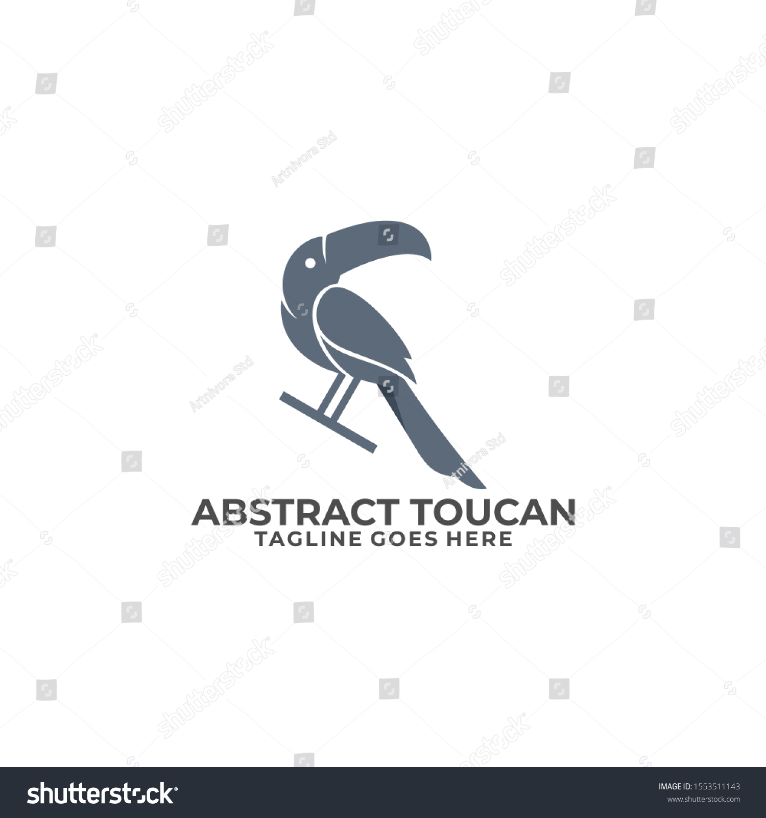 Toucan Silhouette Design Concept Illustration Vector Stock Vector 