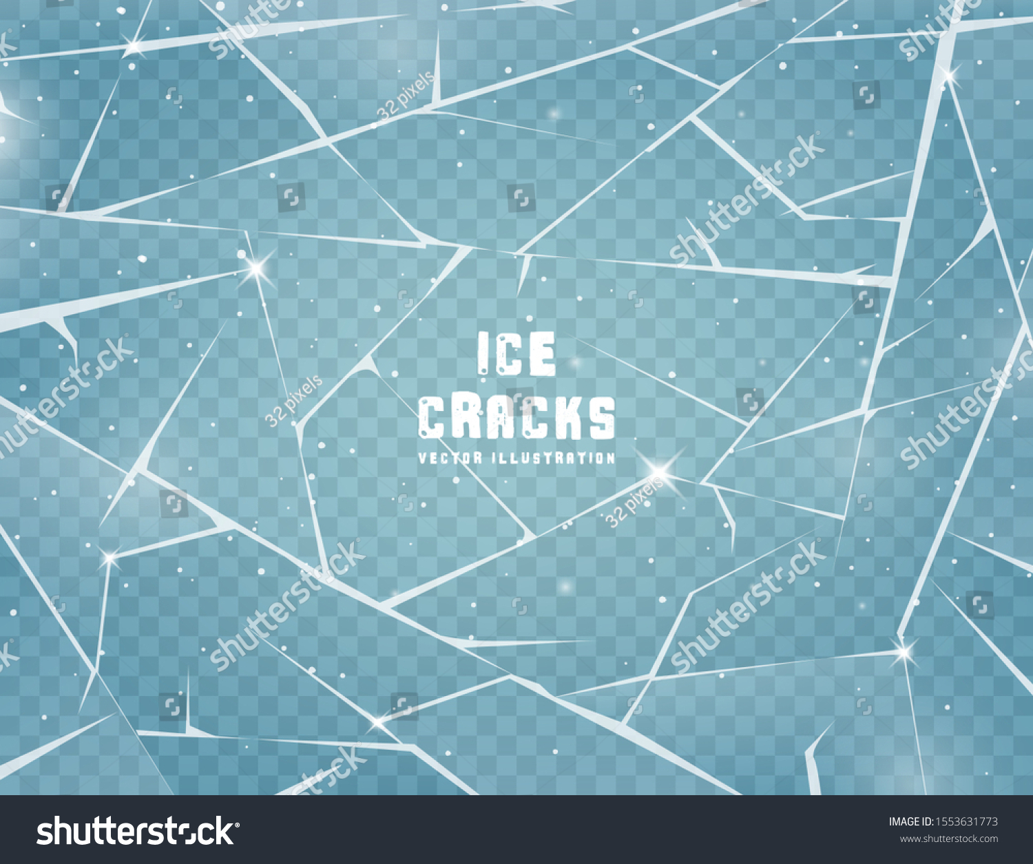 Realistic Cracked Ice Surface Frozen Glass Stock Vector (Royalty Free ...