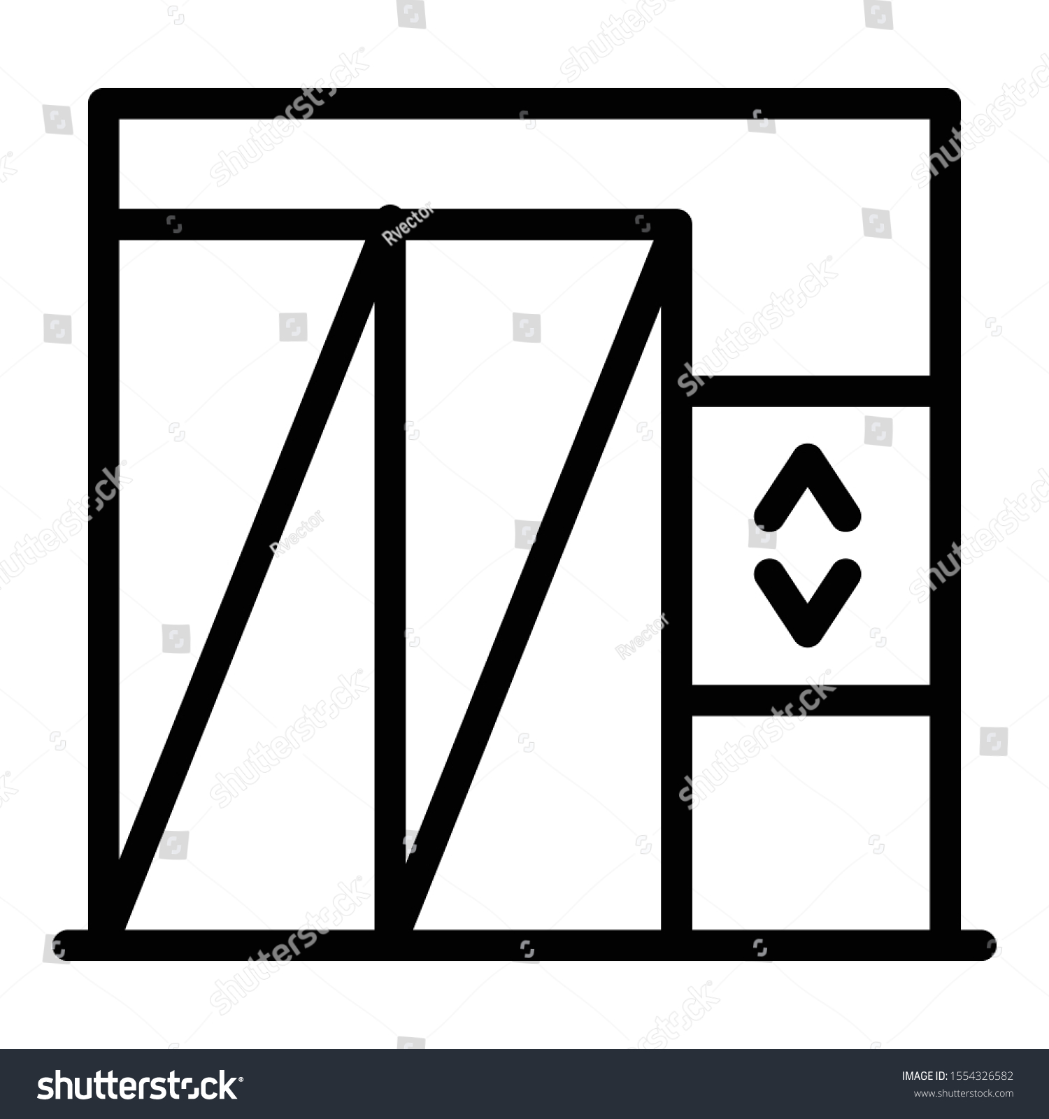 Freight Elevator Icon Outline Service Freight Stock Vector (Royalty ...