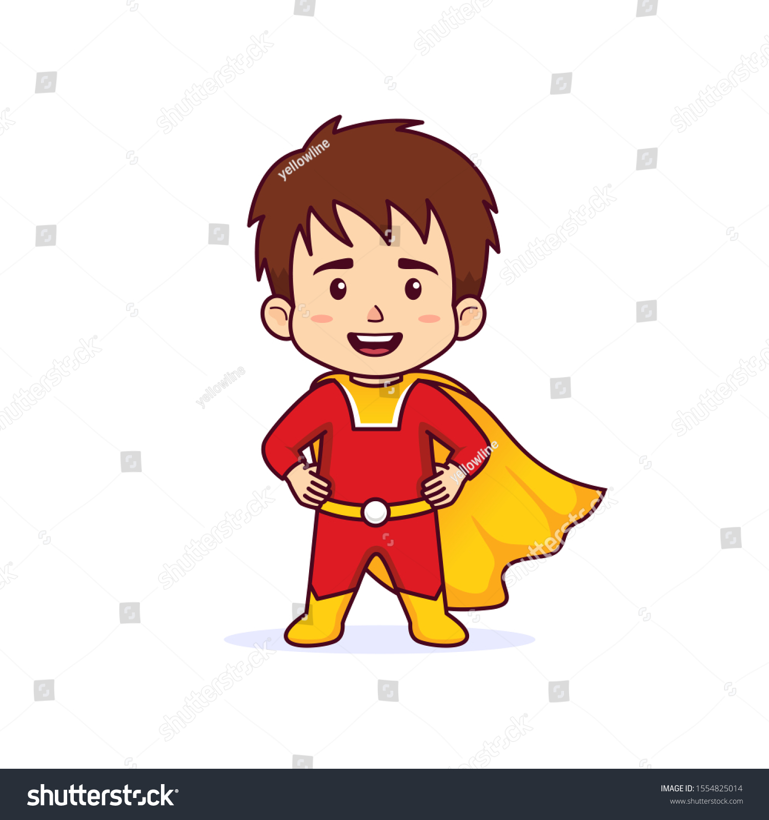 Comic Boy Kids Superhero Costume Cartoon Stock Vector (Royalty Free ...