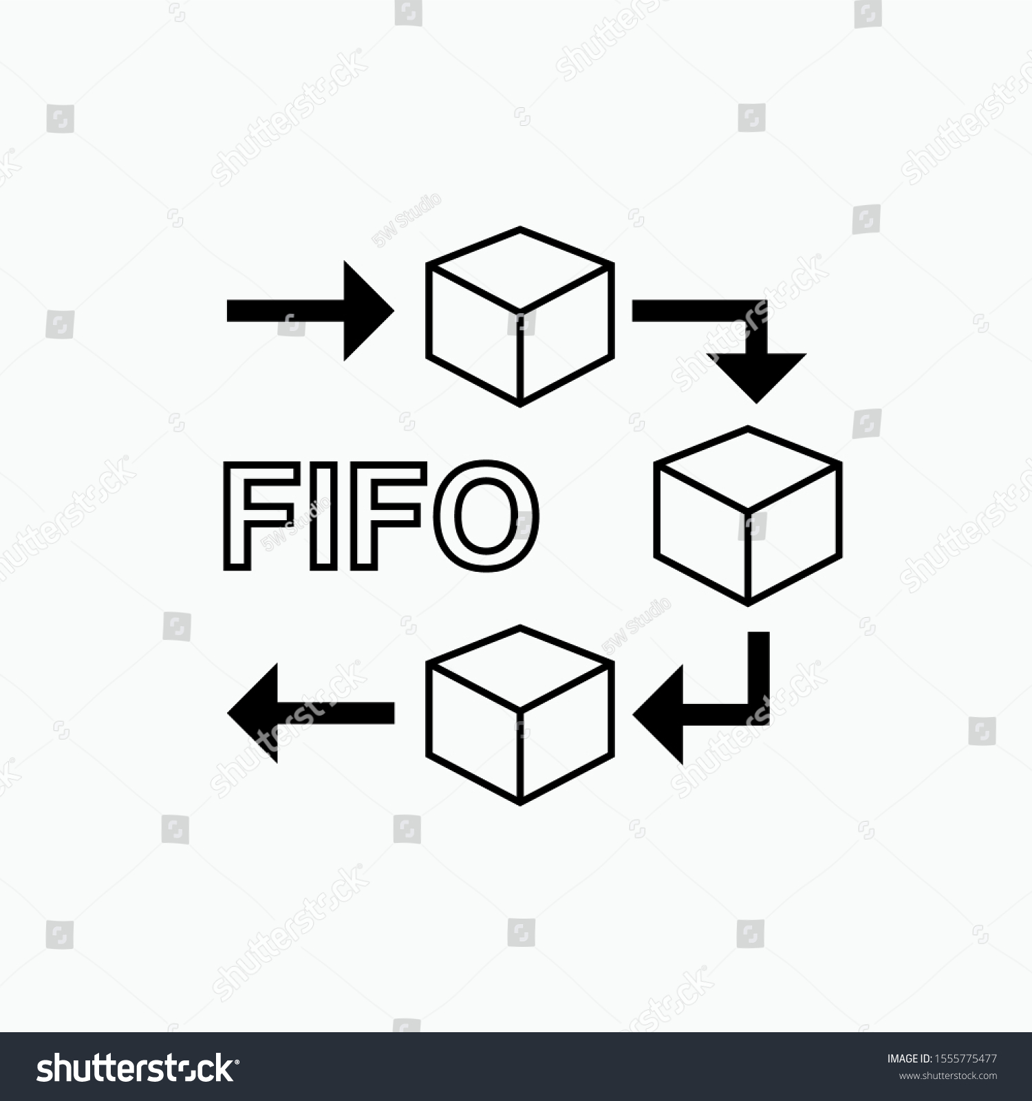 Fifo Icon Goods Management Vector Sign Stock Vector (Royalty Free ...