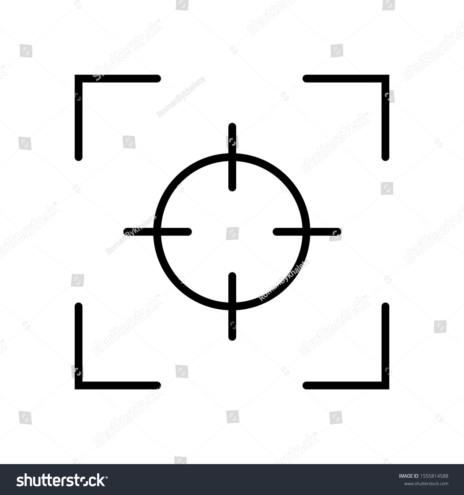 Photo Camera Viewfinder Isolated Vector Sign Stock Vector (Royalty Free ...